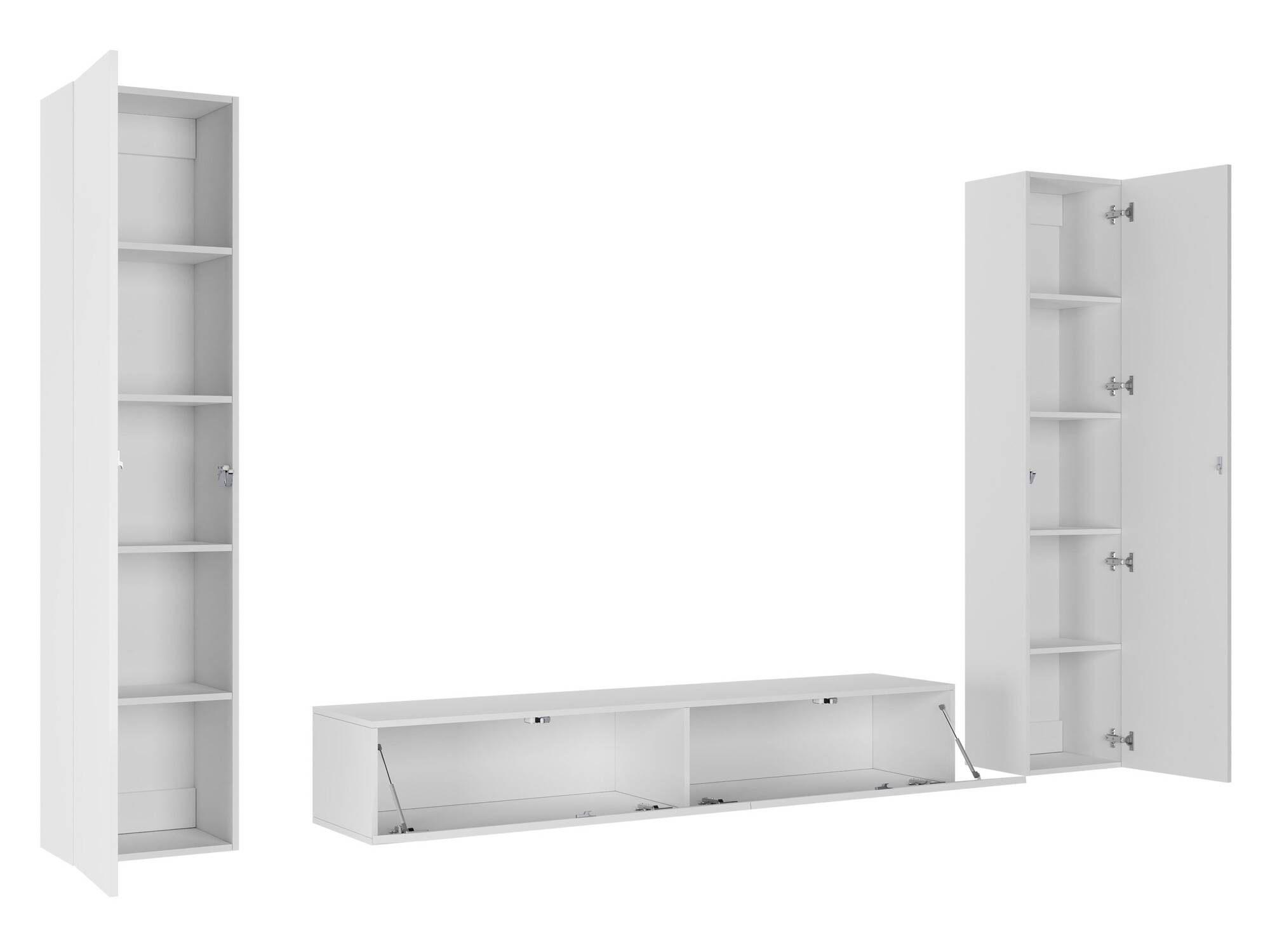 Living room set Vilrin II (Black + Glossy black)