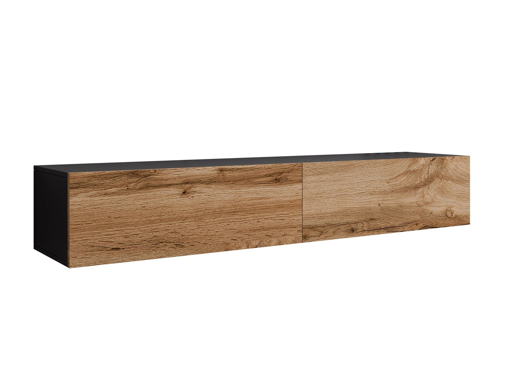 TV stand Vilrin I (Black + Wotan Oak)