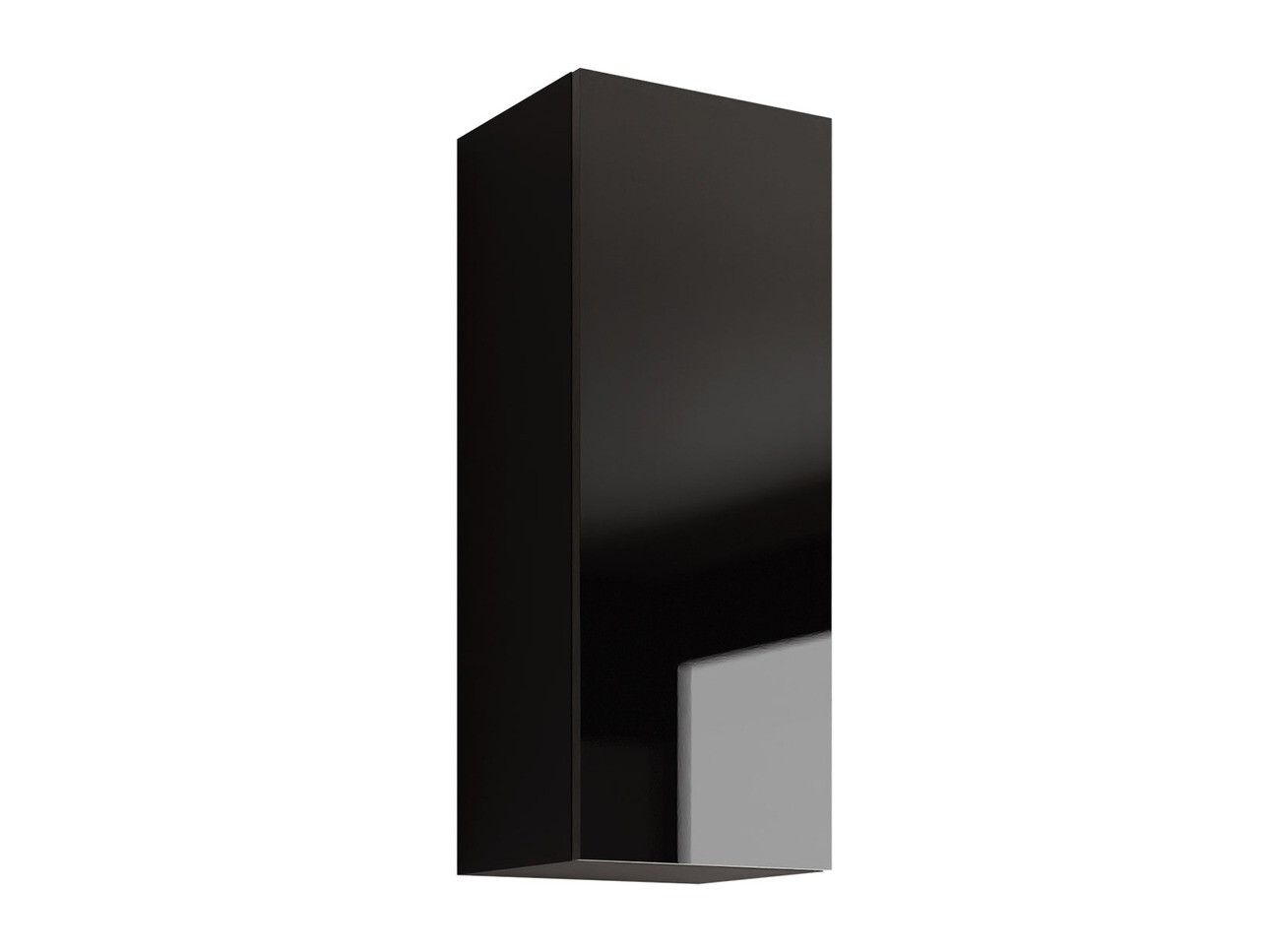 Wall cabinet Vilrin VI (Black + Glossy black)
