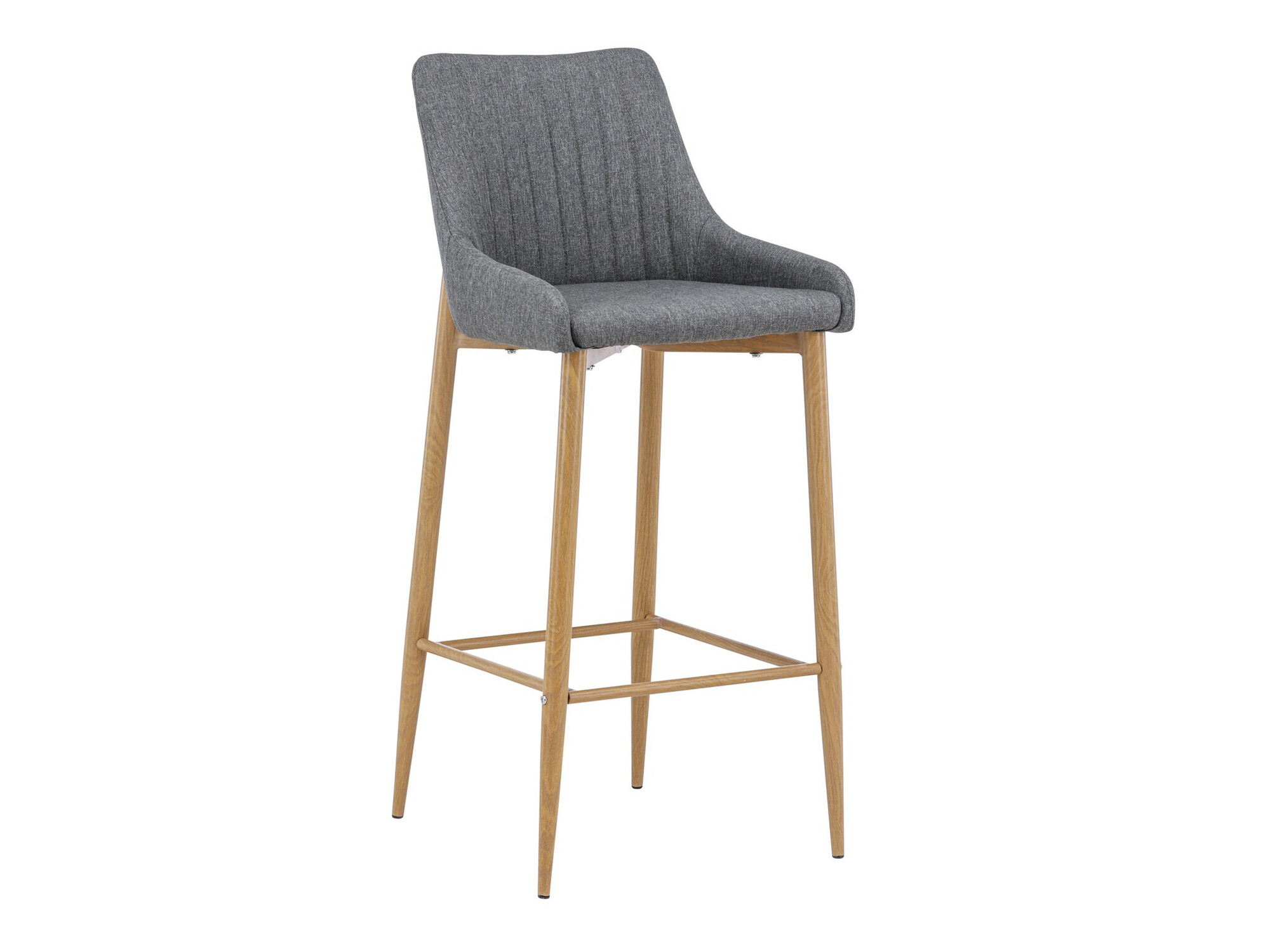 Bar stool Dallas 2647 (Dark grey + Oak)