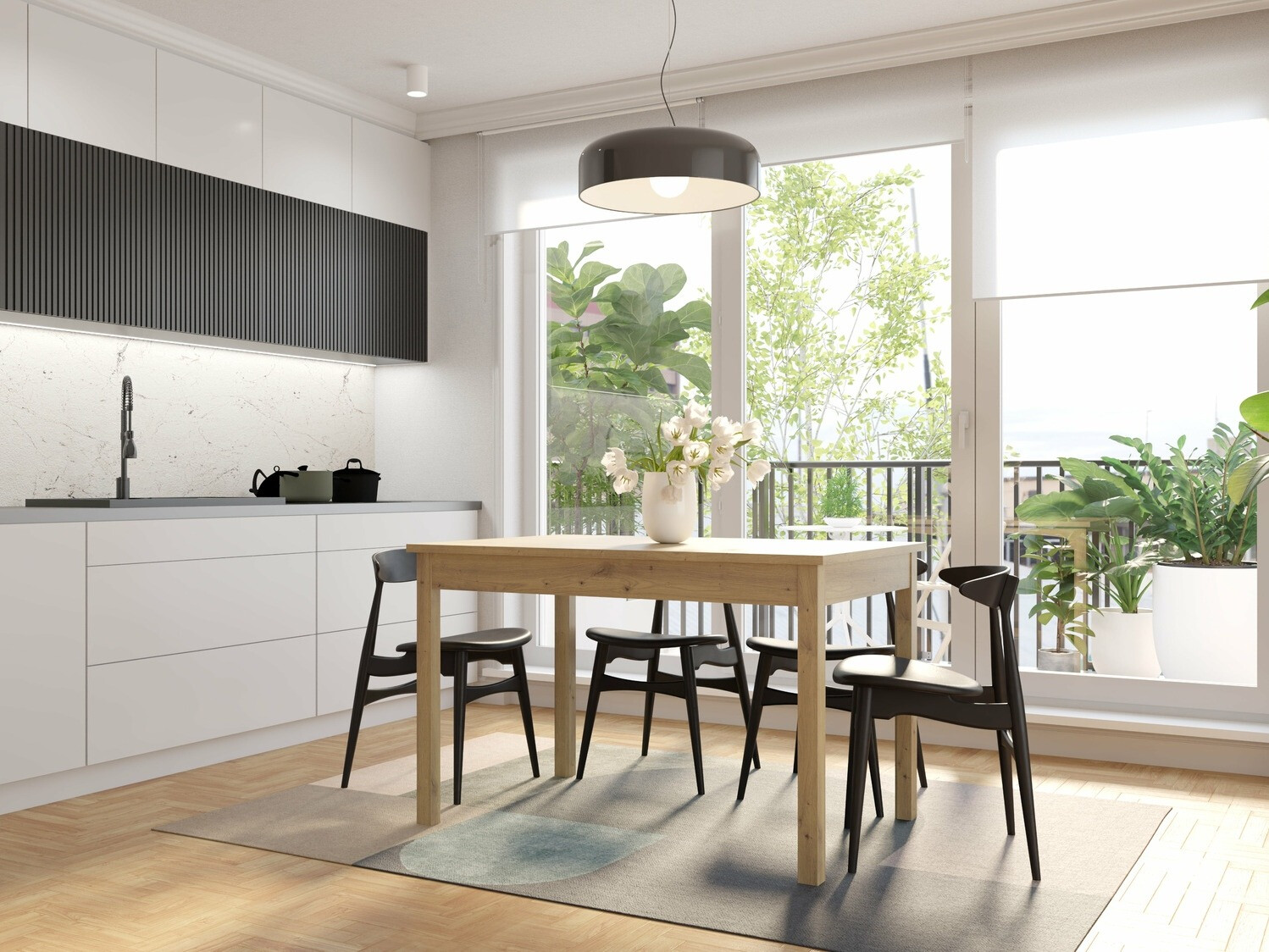 Table Bristol 220 (Artisan oak)