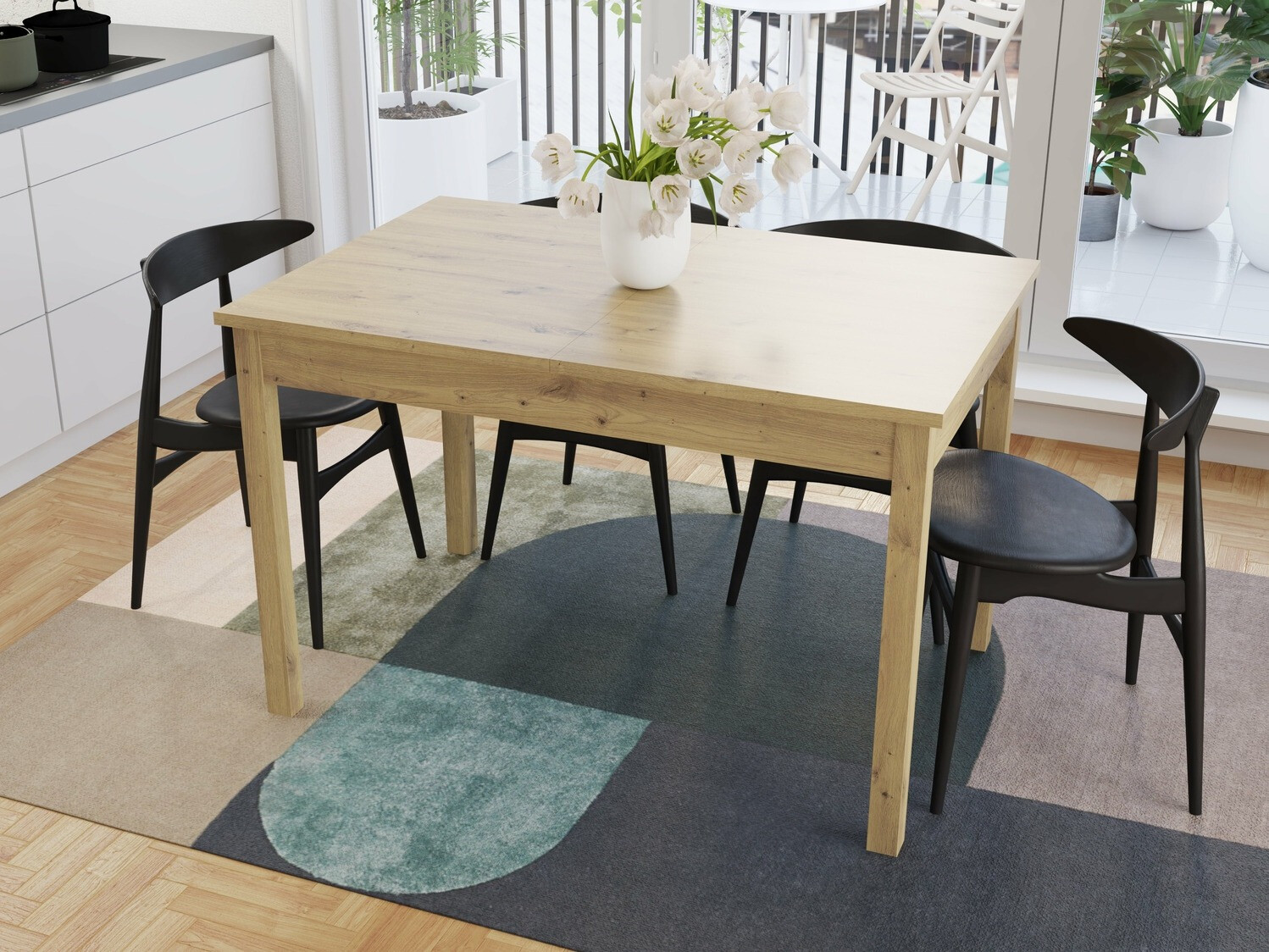 Table Bristol 220 (Artisan oak)