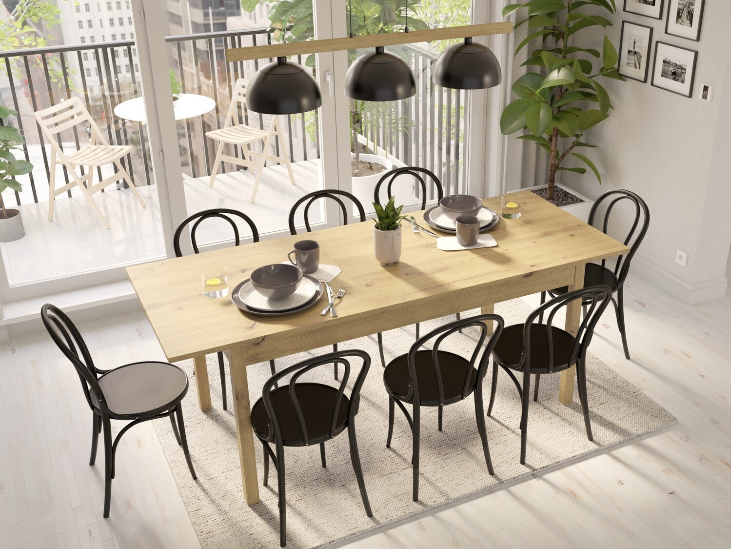 Table Bristol 221 (Artisan oak)
