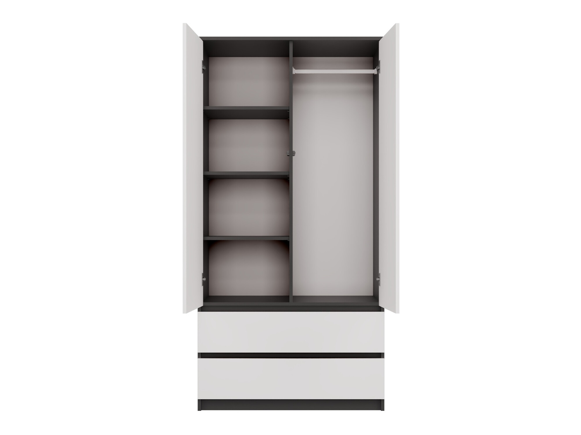 Wardrobe Elbvelu 116 (White + Anthracite)