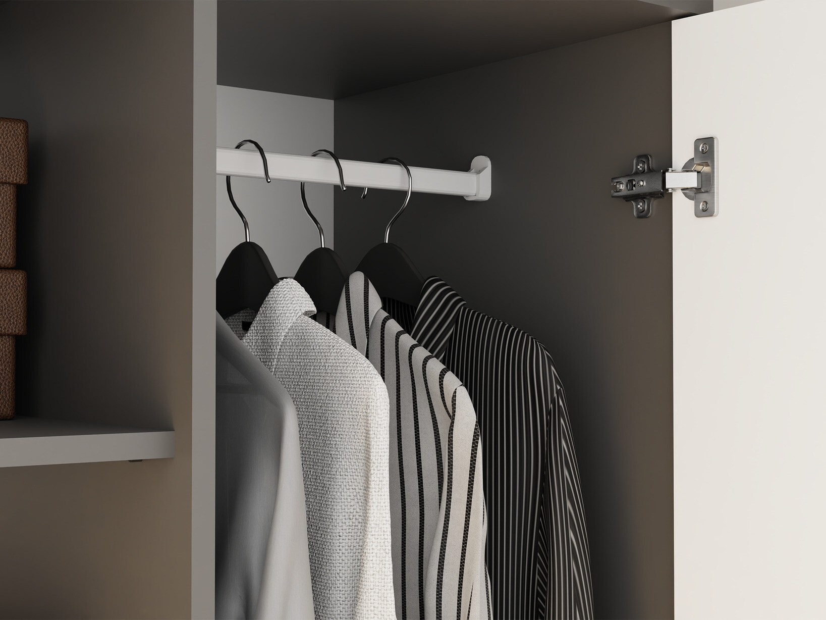 Wardrobe Elbvelu 116 (White + Anthracite)