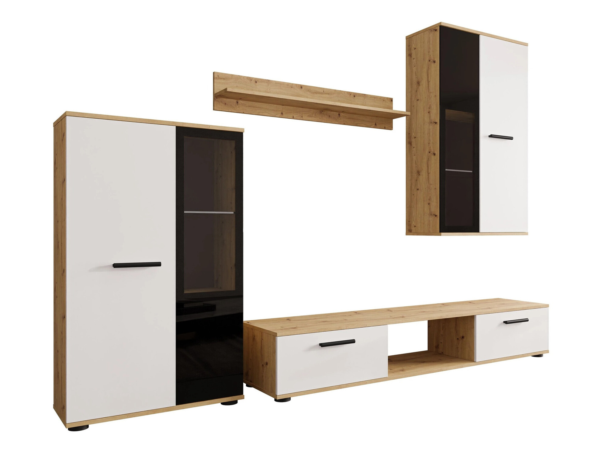 Living room set Genio (Artisan oak + White)