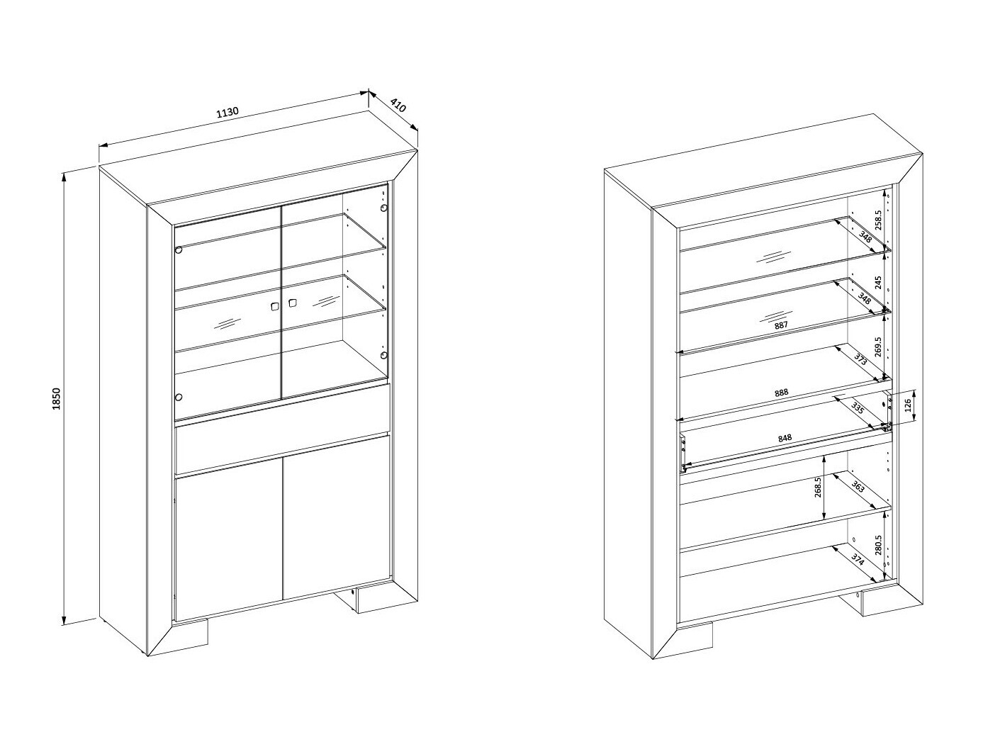 Bookcase Etrteo 100