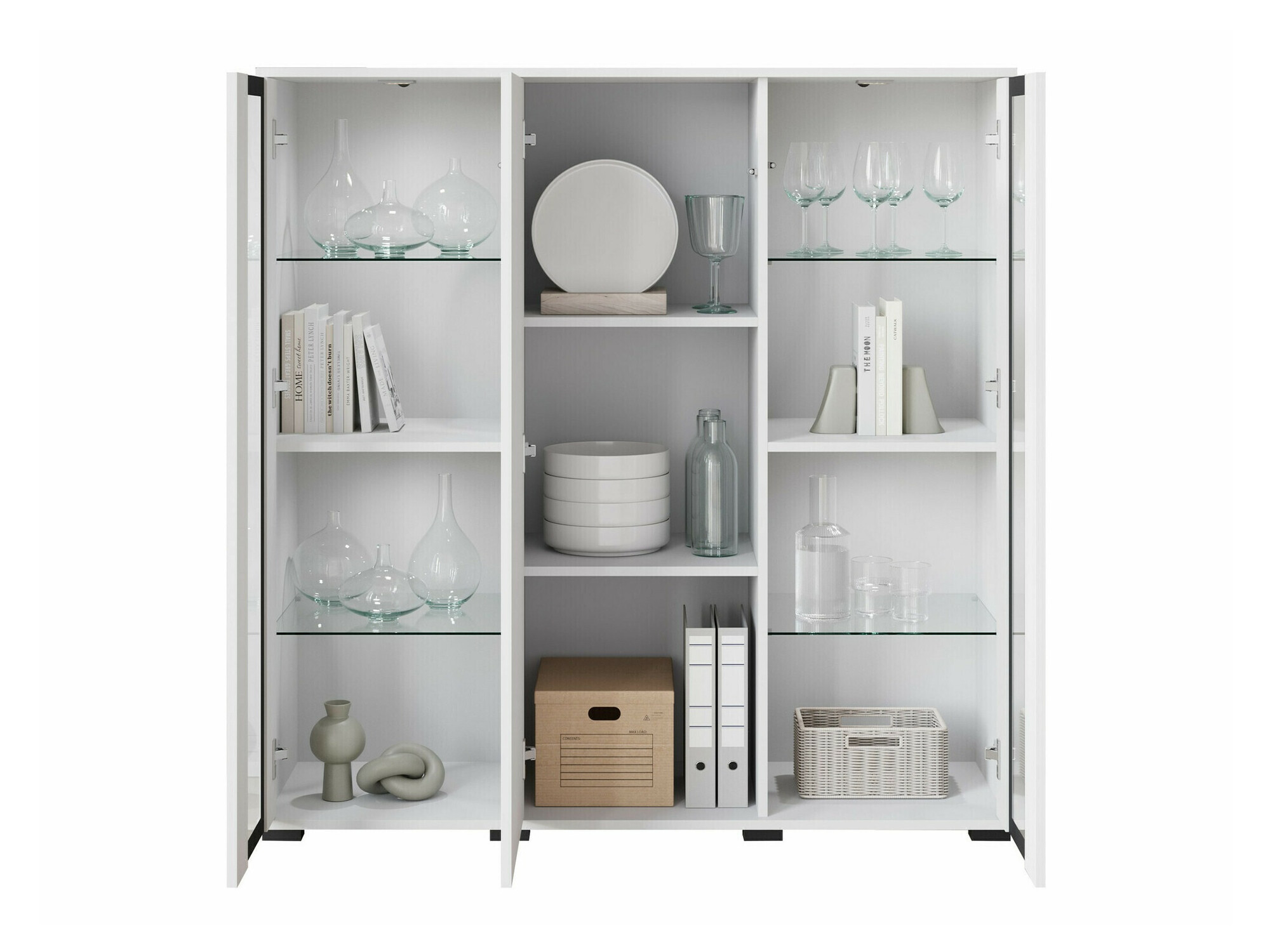 Sideboard Torcame 100 (Wotan Oak + Glossy white)