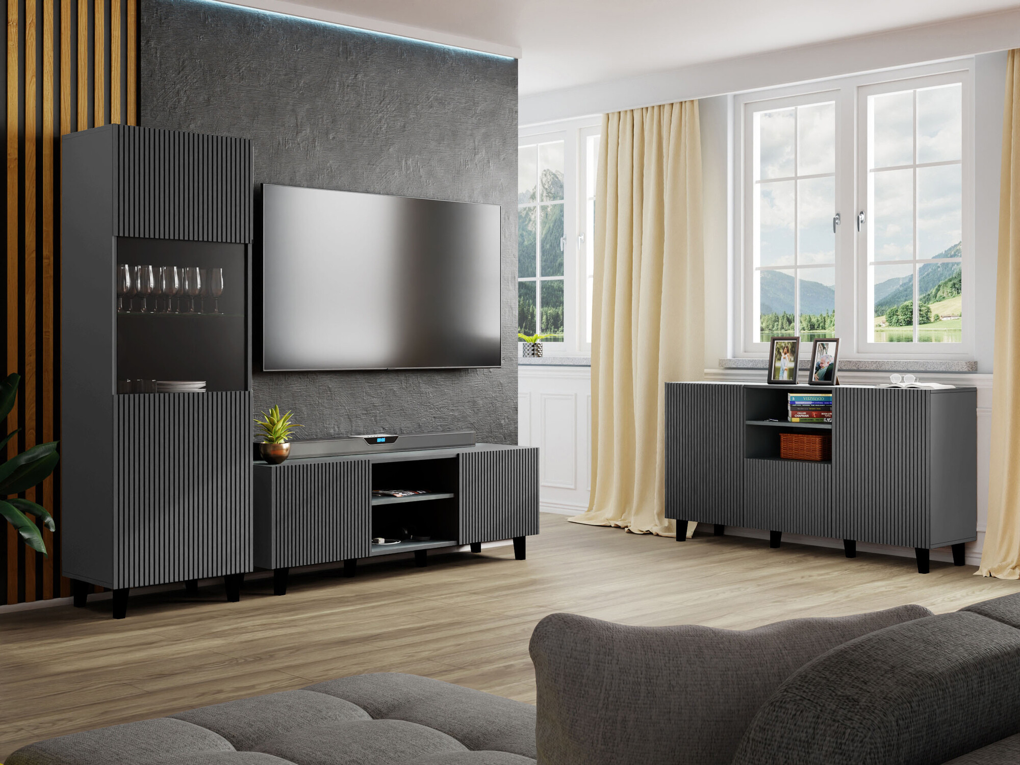 TV stand Comes (Anthracite)