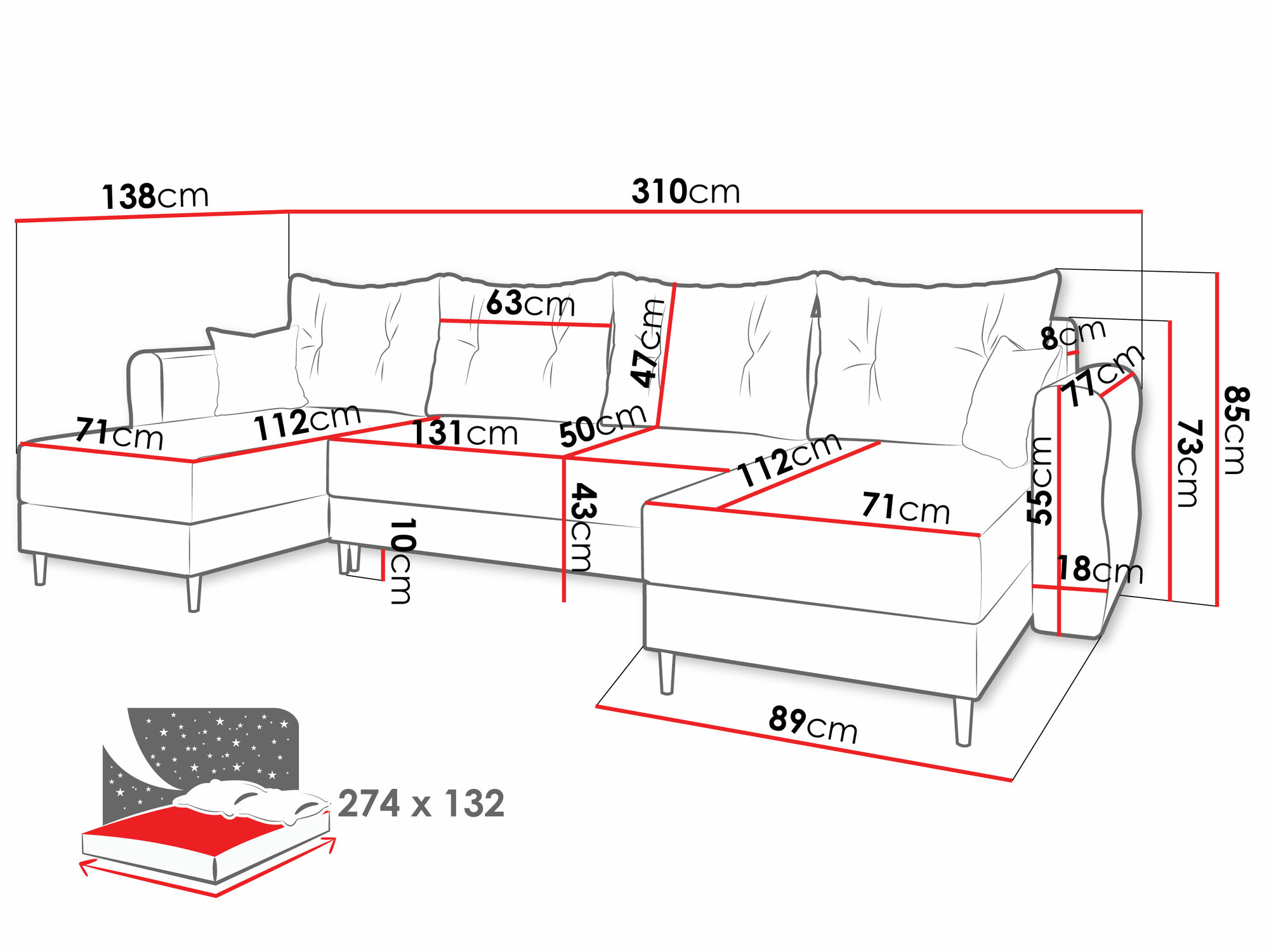 Corner sofa Veldala 103 (Manila 14)