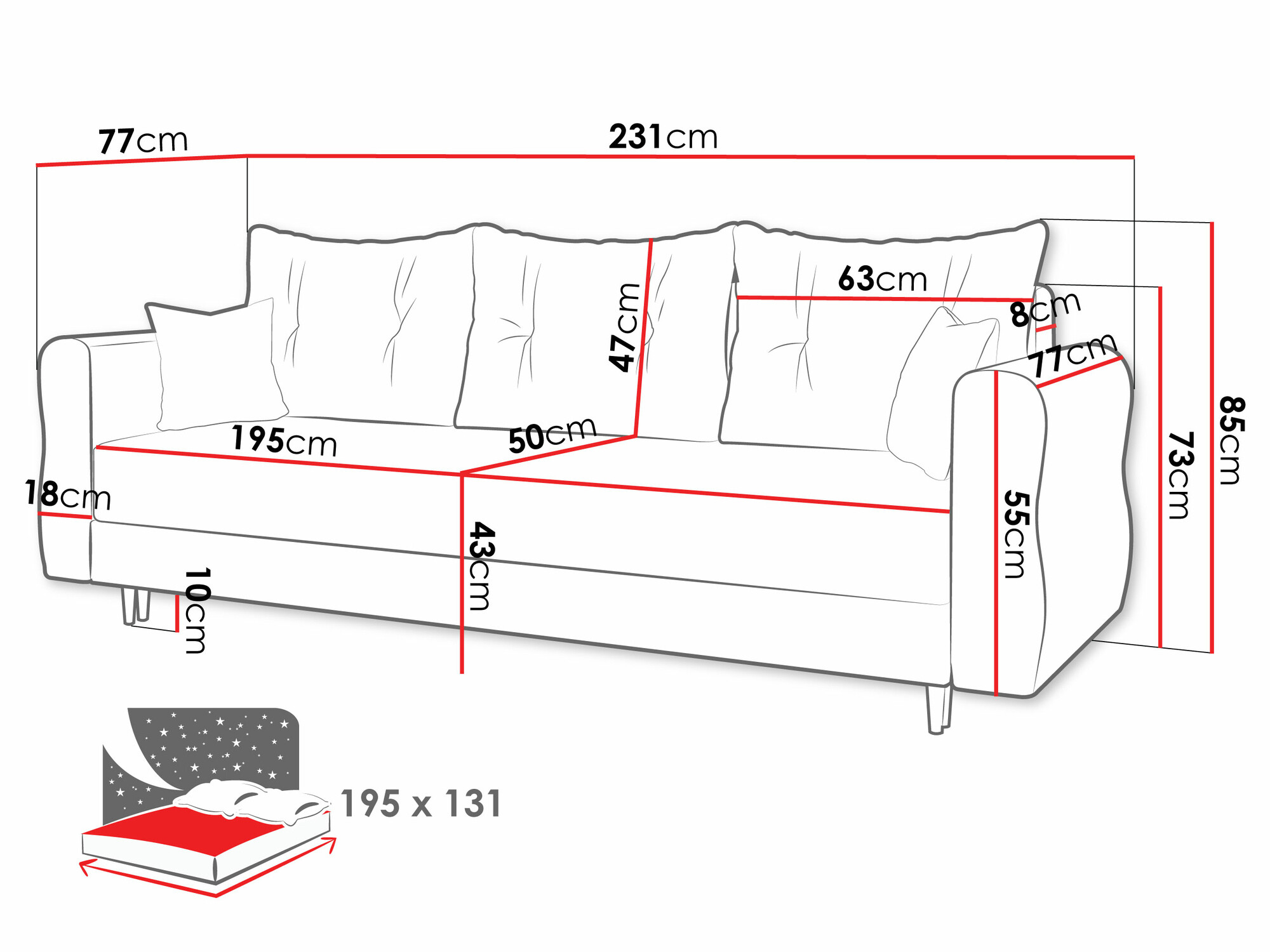 Sofa bed Veldala 101 (Manila 14)