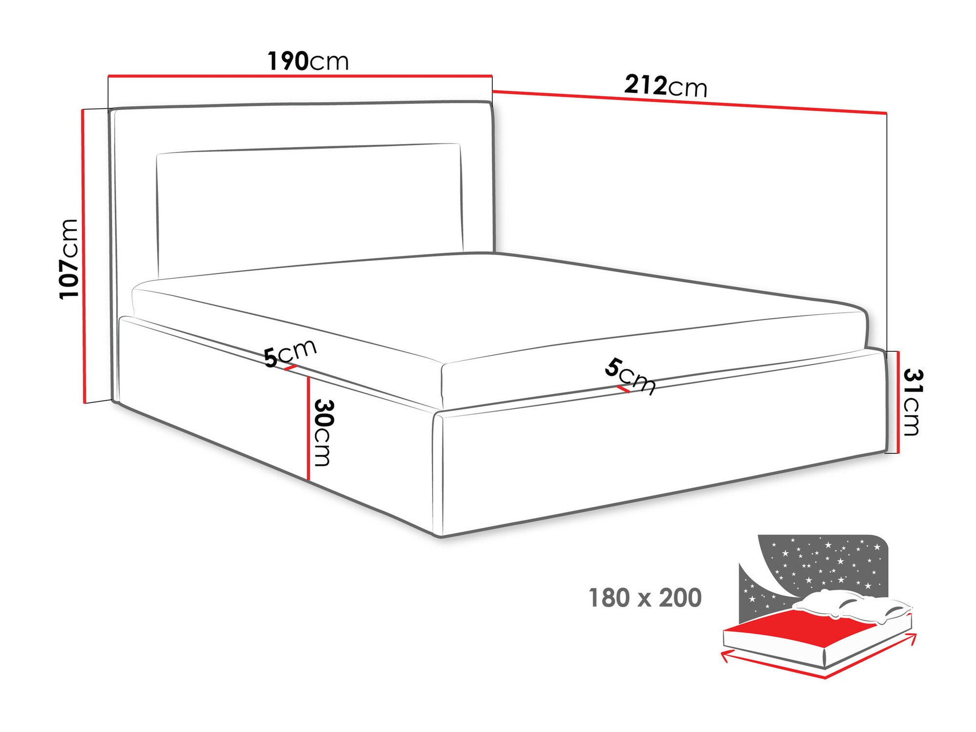 Bed Arsura (Coral 50)