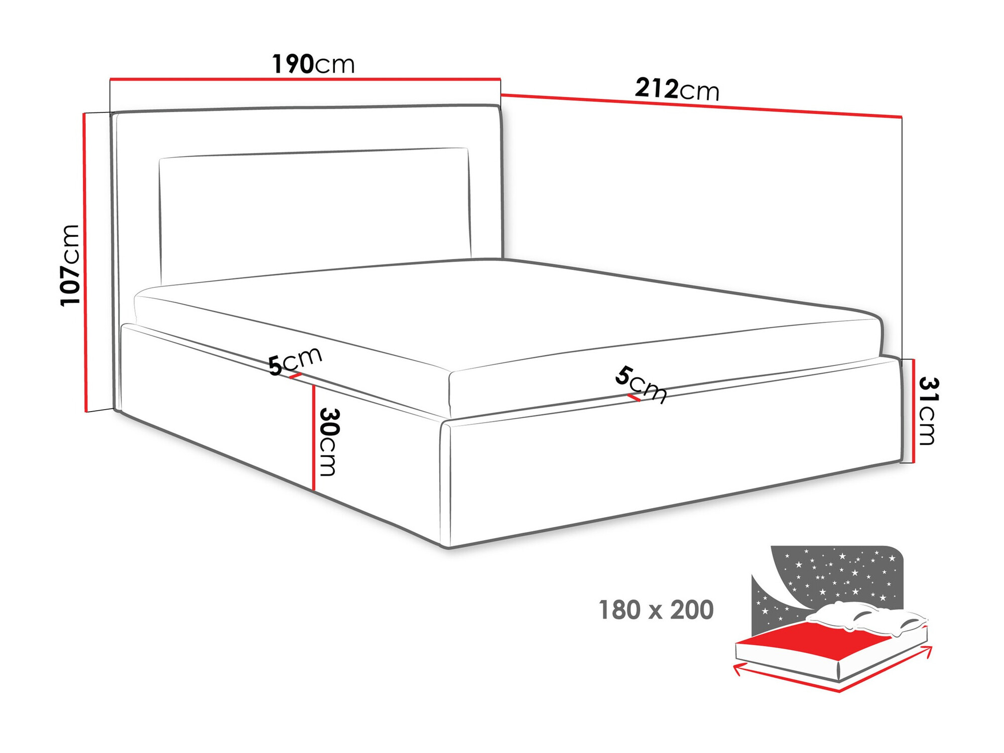 Bed Arsura (Coral 65)