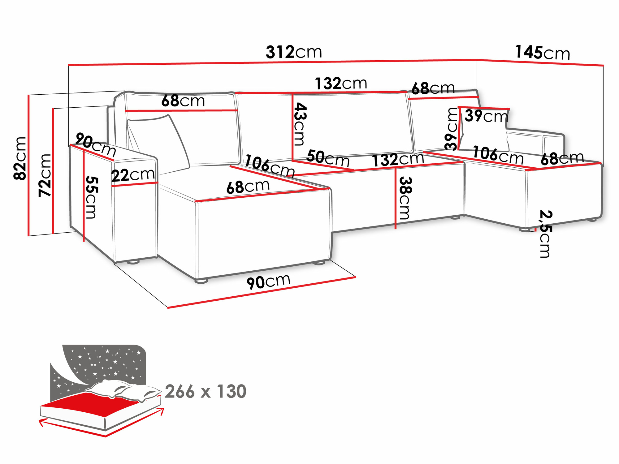 Corner sofa Vespes I (Lima 27)