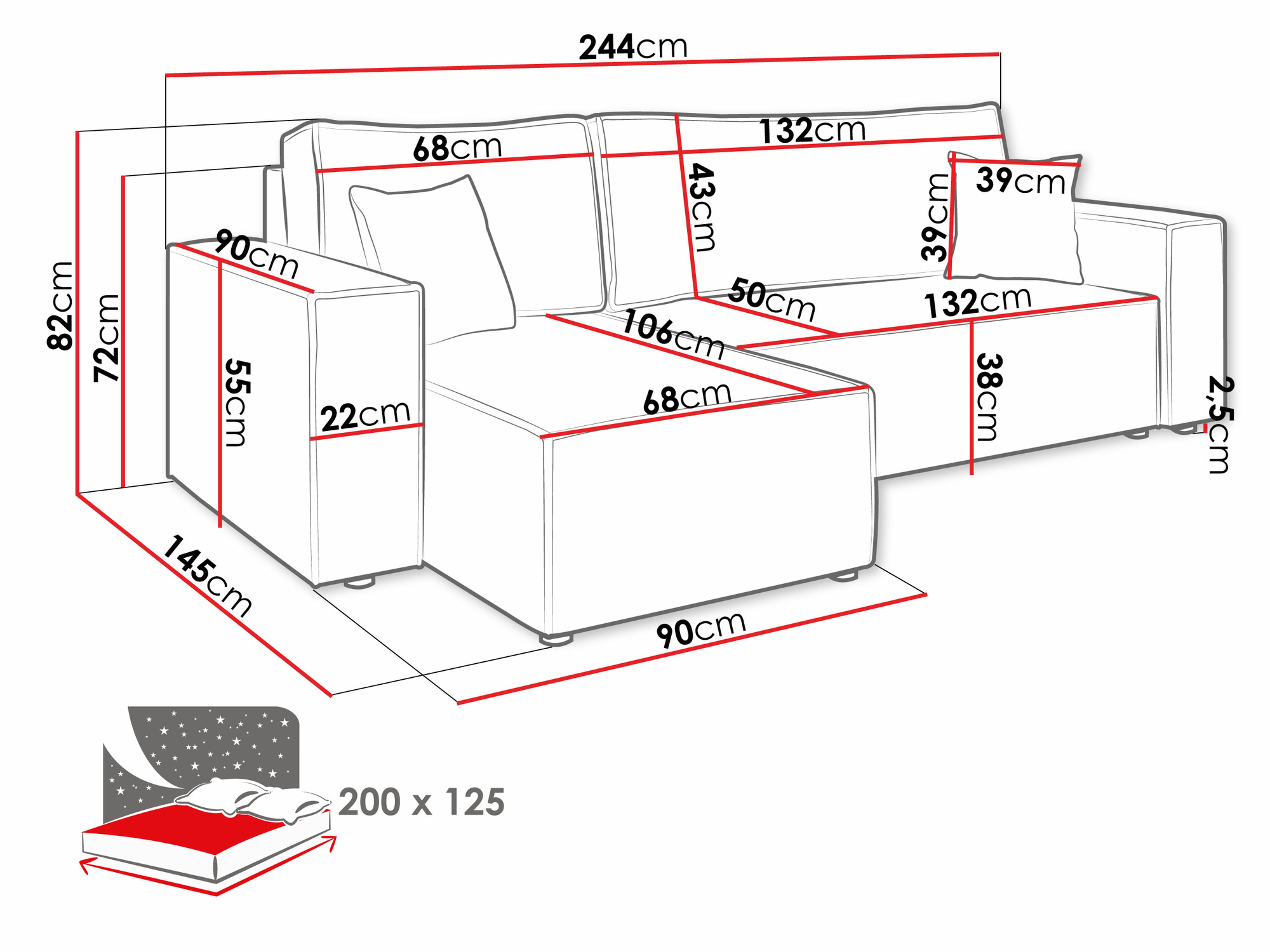 Corner sofa Vespes (Lima 46)