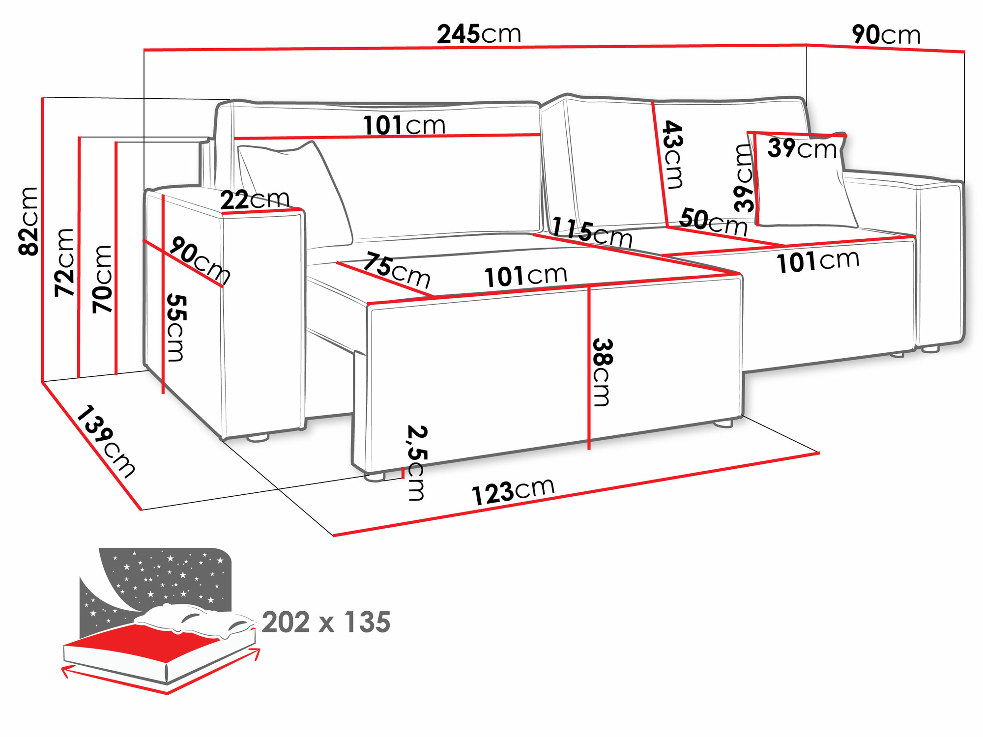 Sofa bed Vespes I (Poso 110)