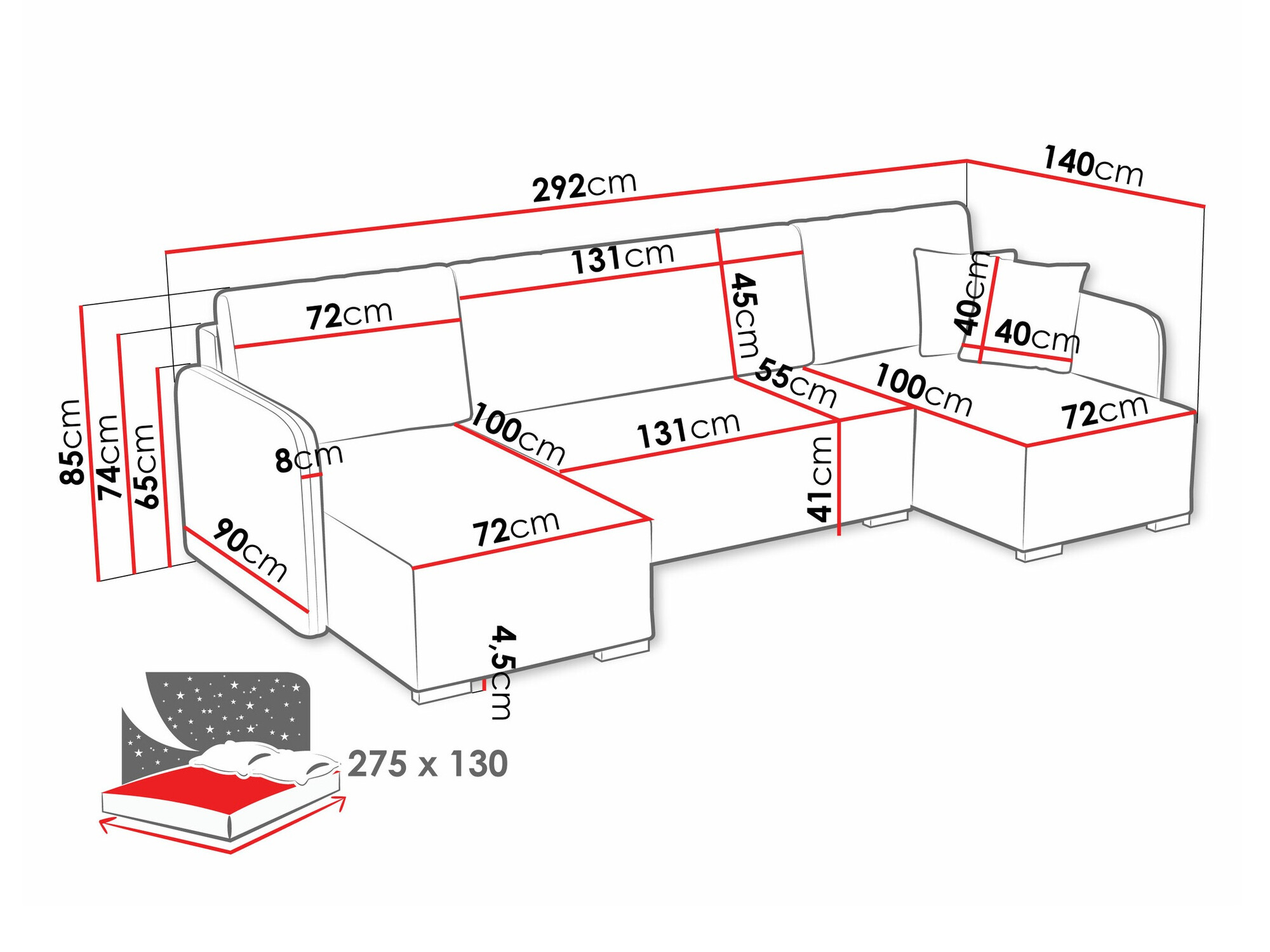 Corner sofa Columbus 246 (Velo 623)