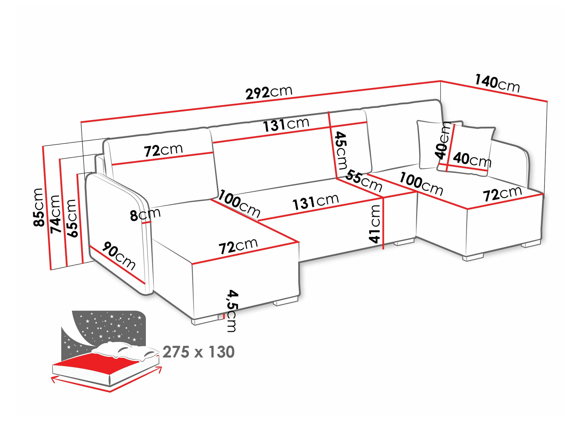 Corner sofa Columbus 246 (Velo 625)