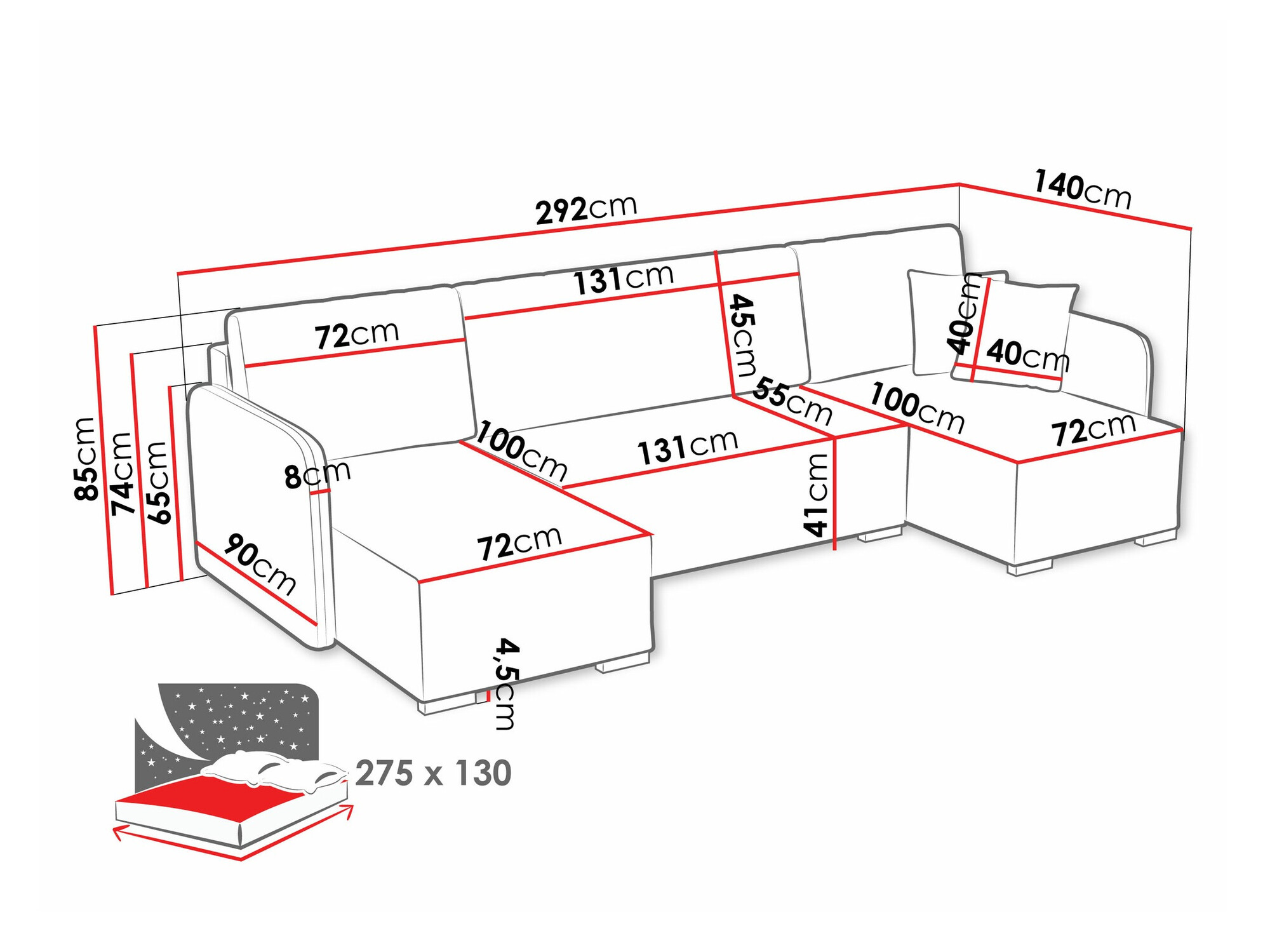 Corner sofa Columbus 246 (Velo 627)
