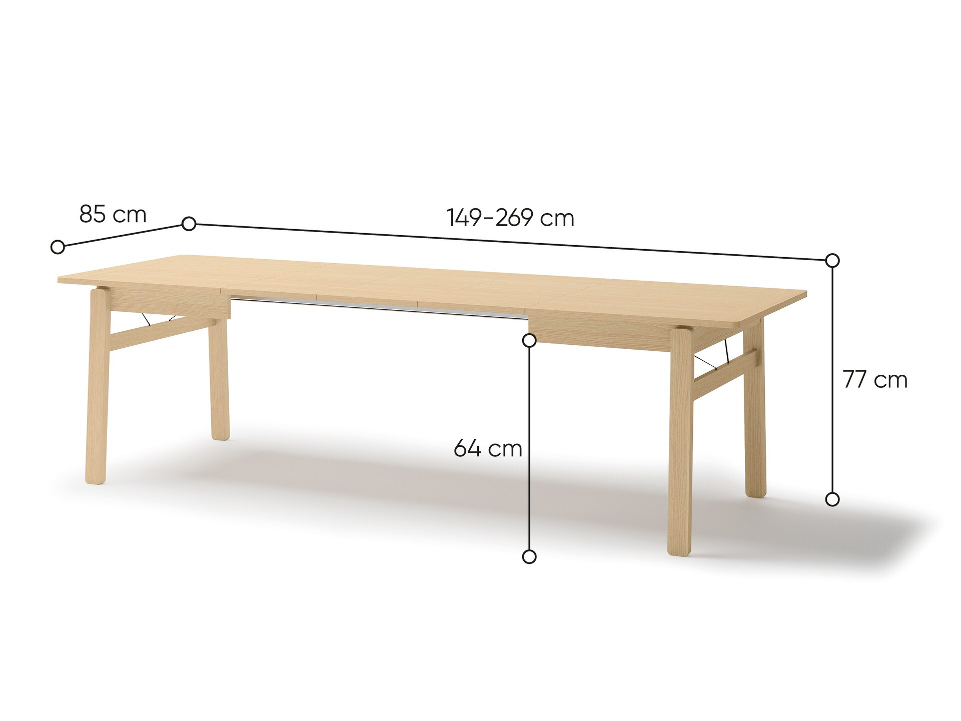 Table Fresno 172 (Light oak)