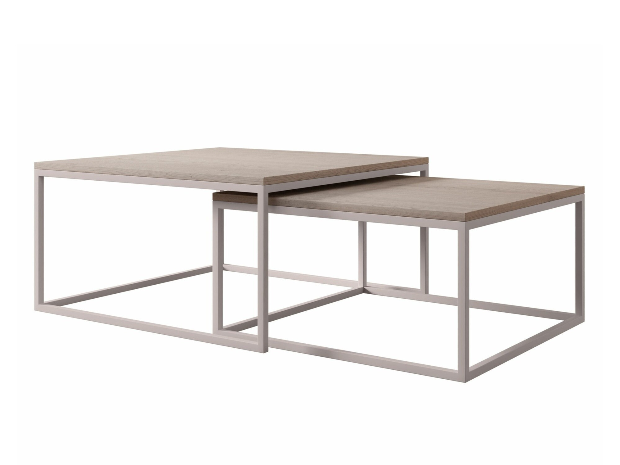 Nest of coffee tables Oswego 133 (Light wood + Cashmere)