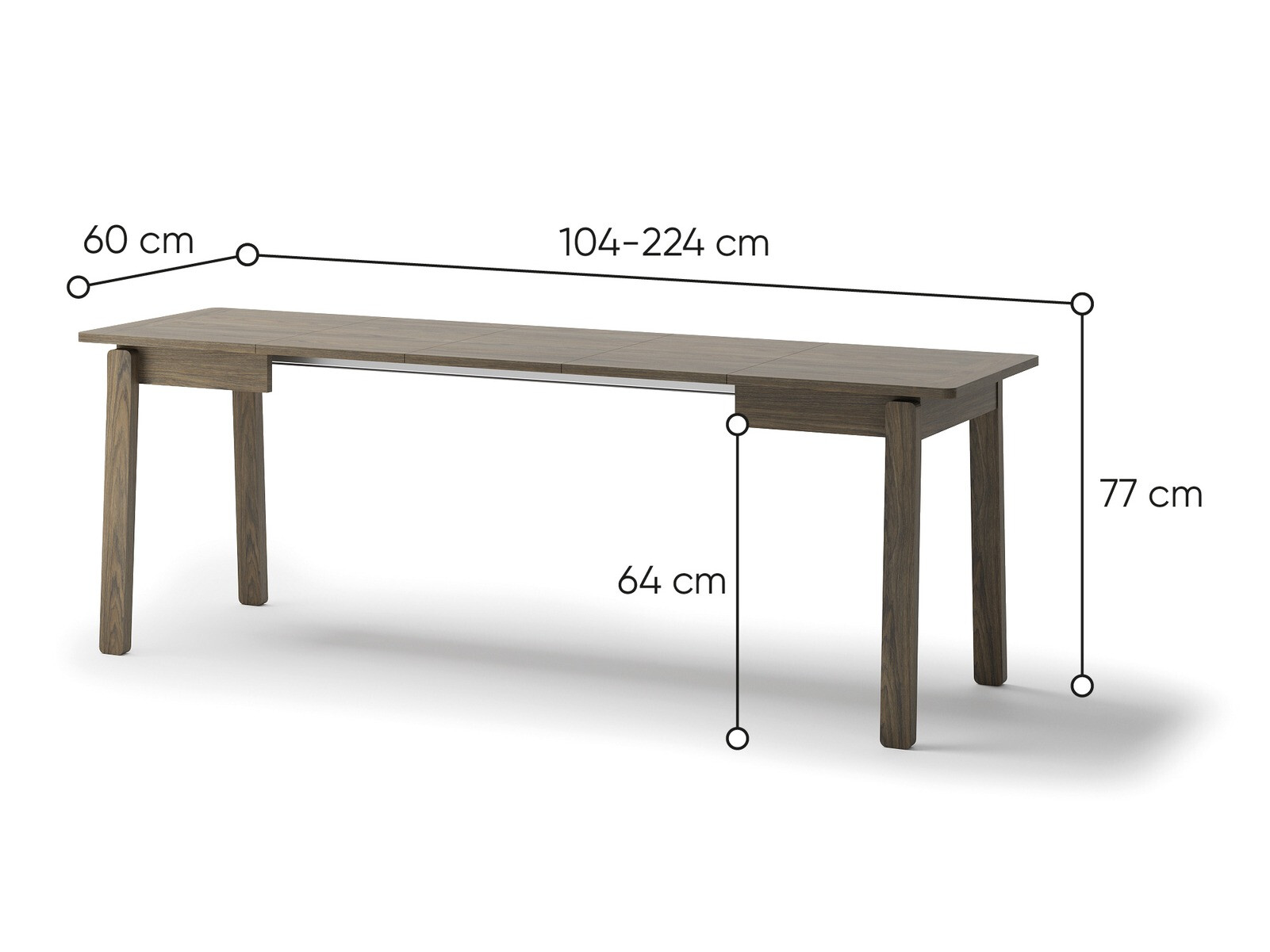 Table Fresno 173 (Dark oak)
