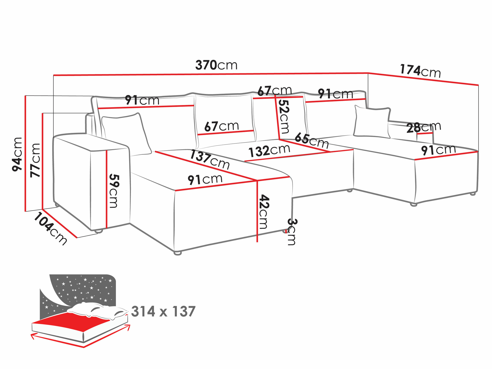 Corner sofa Clovis 109 (Poso 02)
