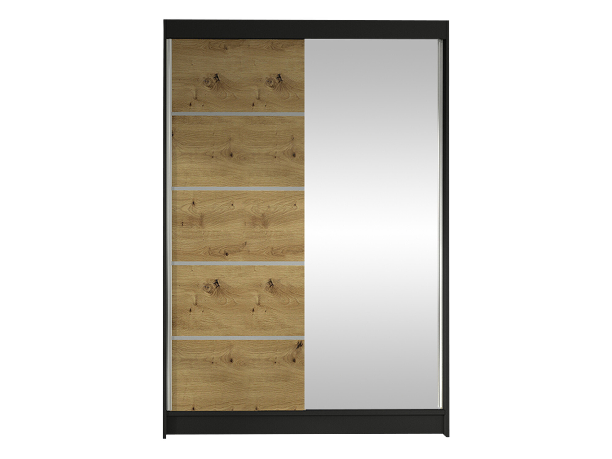 Wardrobe Closico Salvor III (Black + Artisan oak)