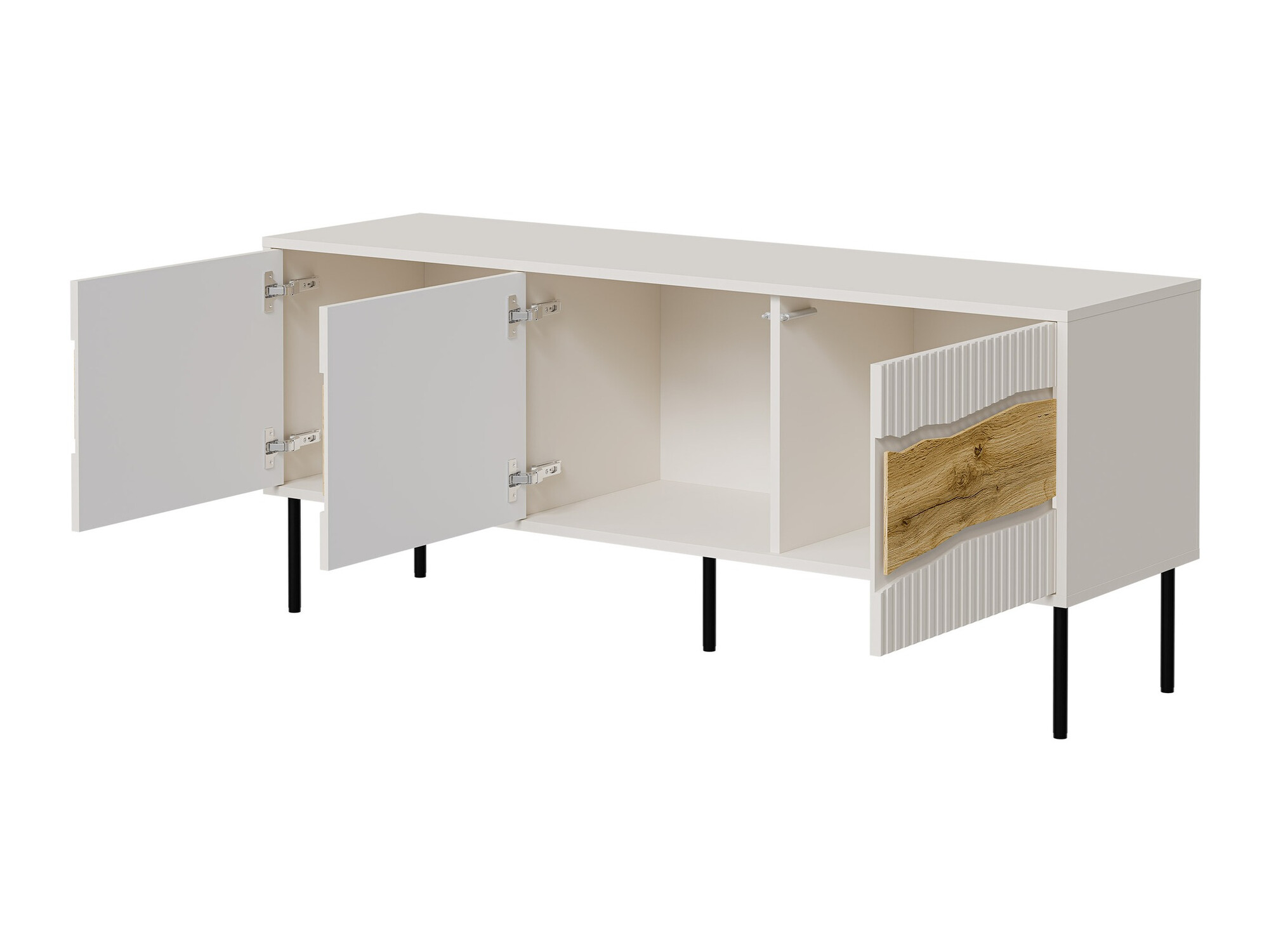 Living room set Monevare 105 (Black + Wotan Oak)