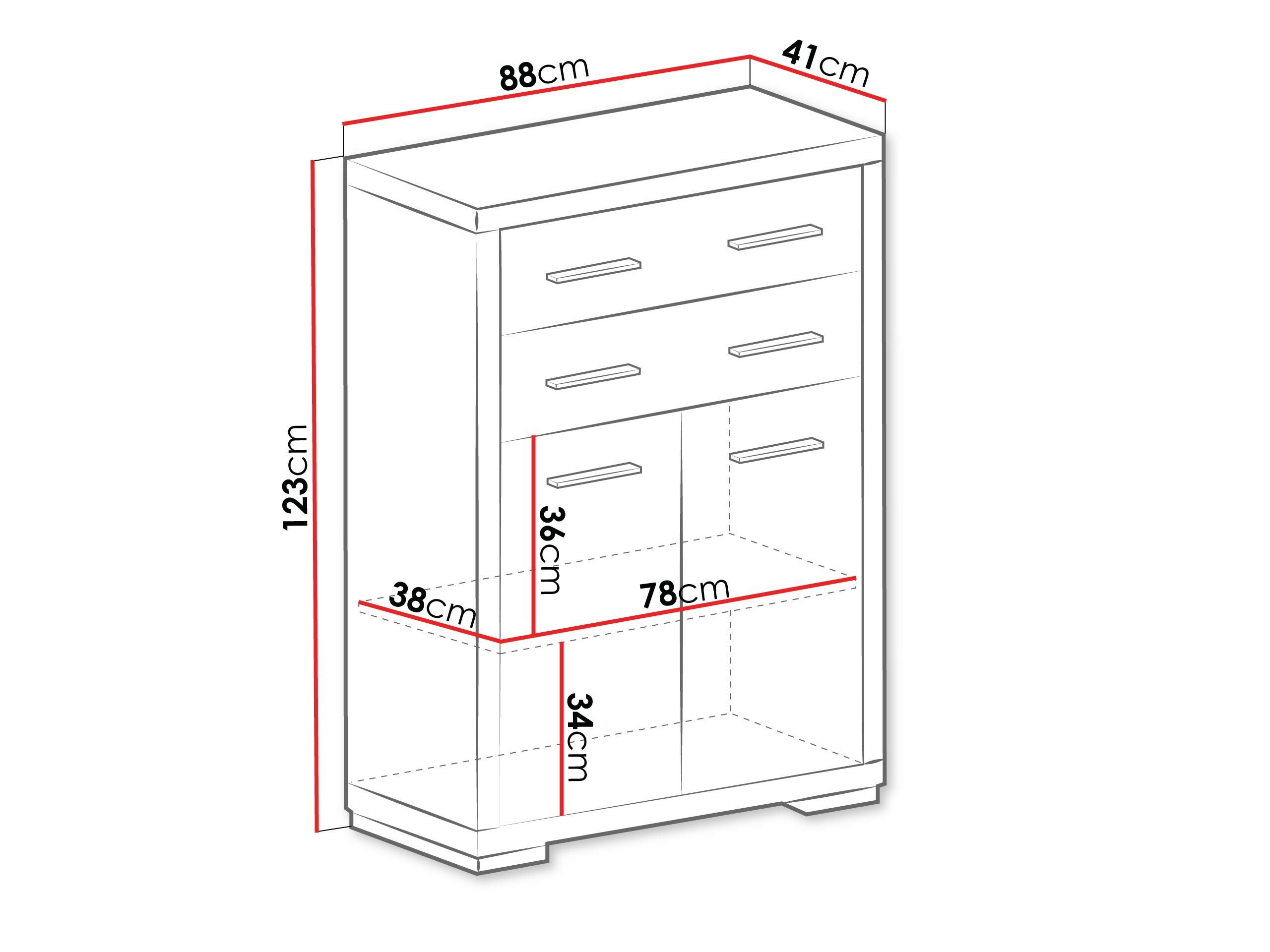 Chest of drawers Fiomeri 104 (Santana oak)