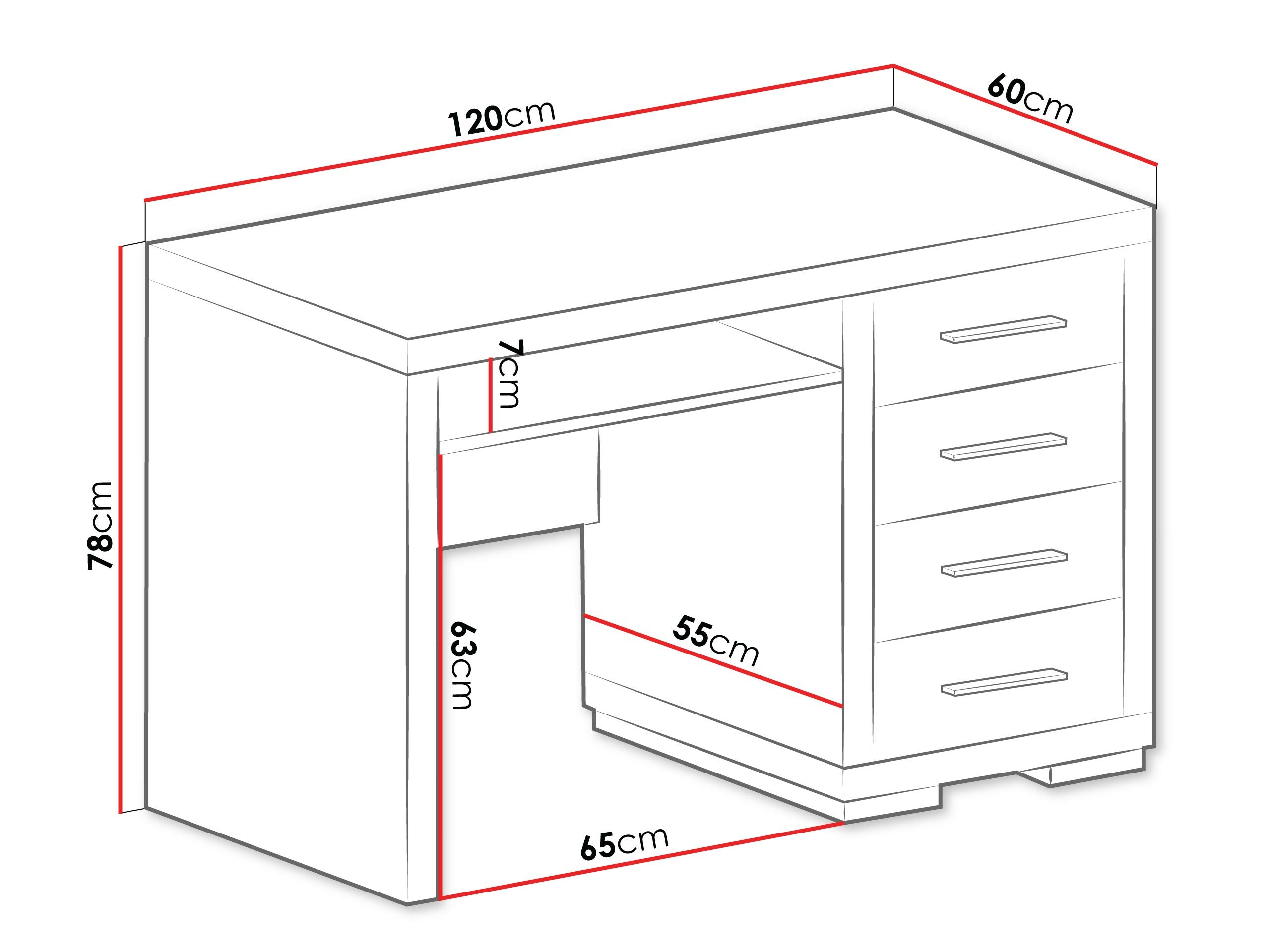 Desk Fiomeri 120 (Santana oak)