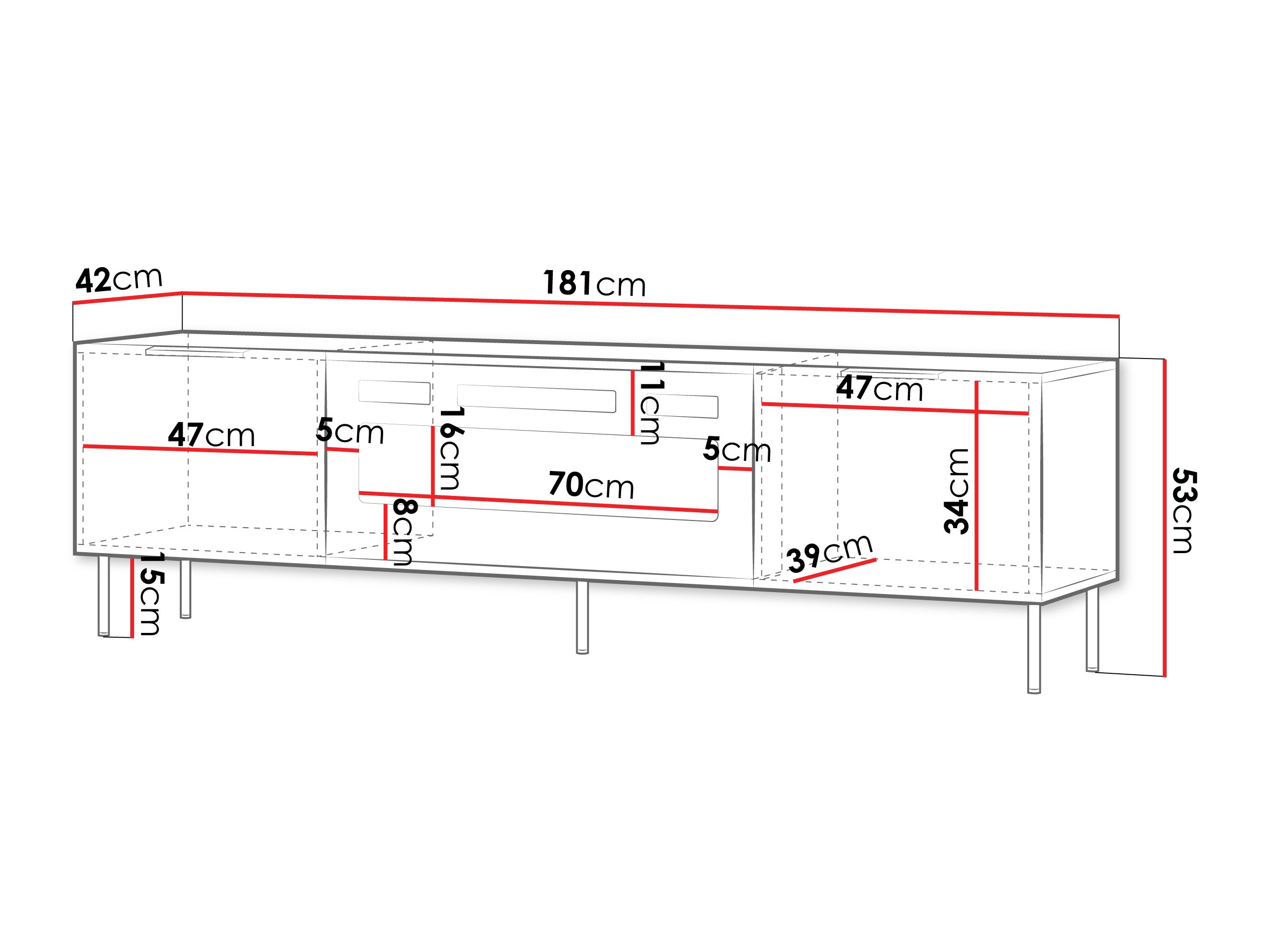 TV stand Mardalu 107