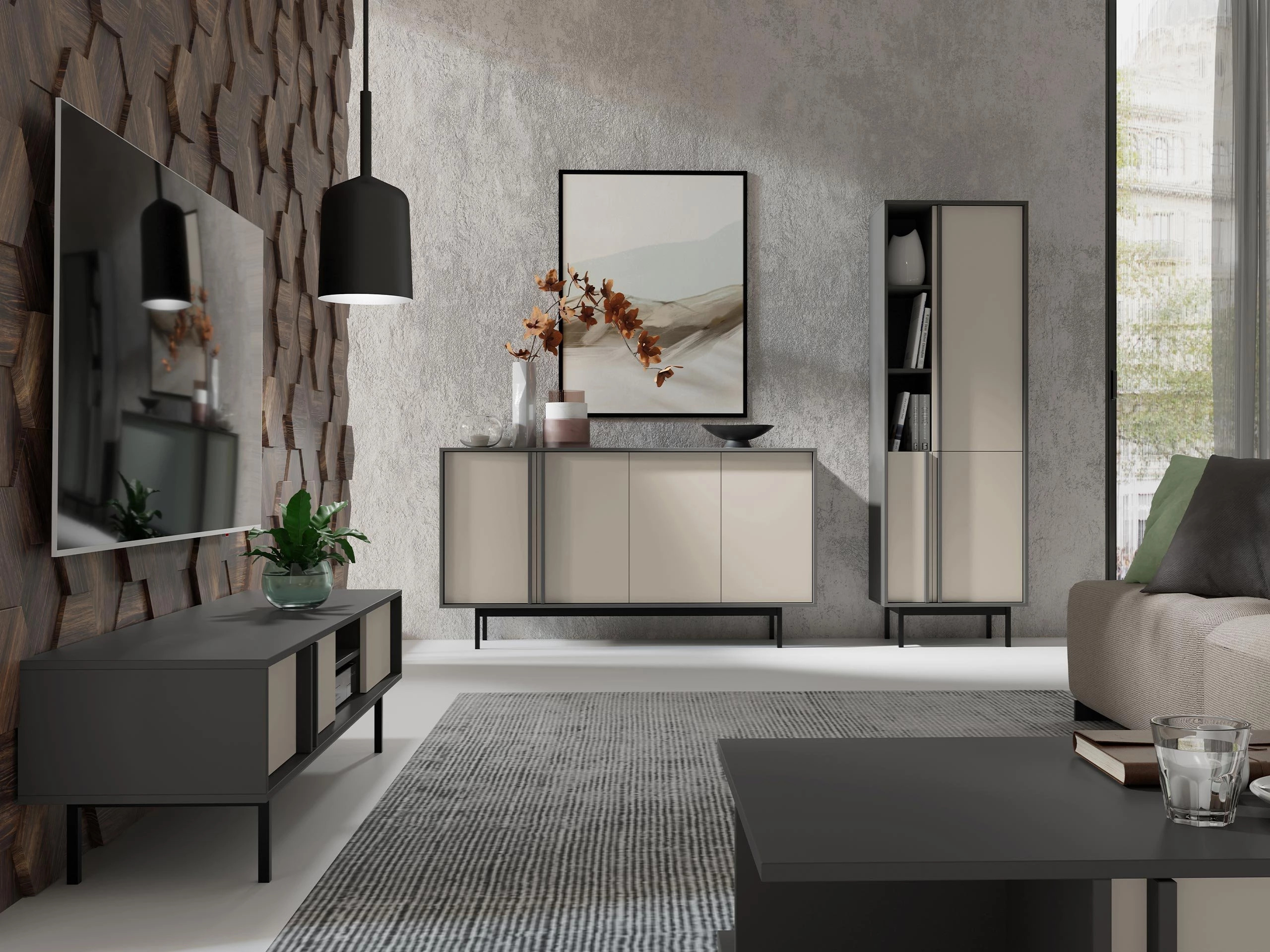 Bookcase Levali 102 (Beige)