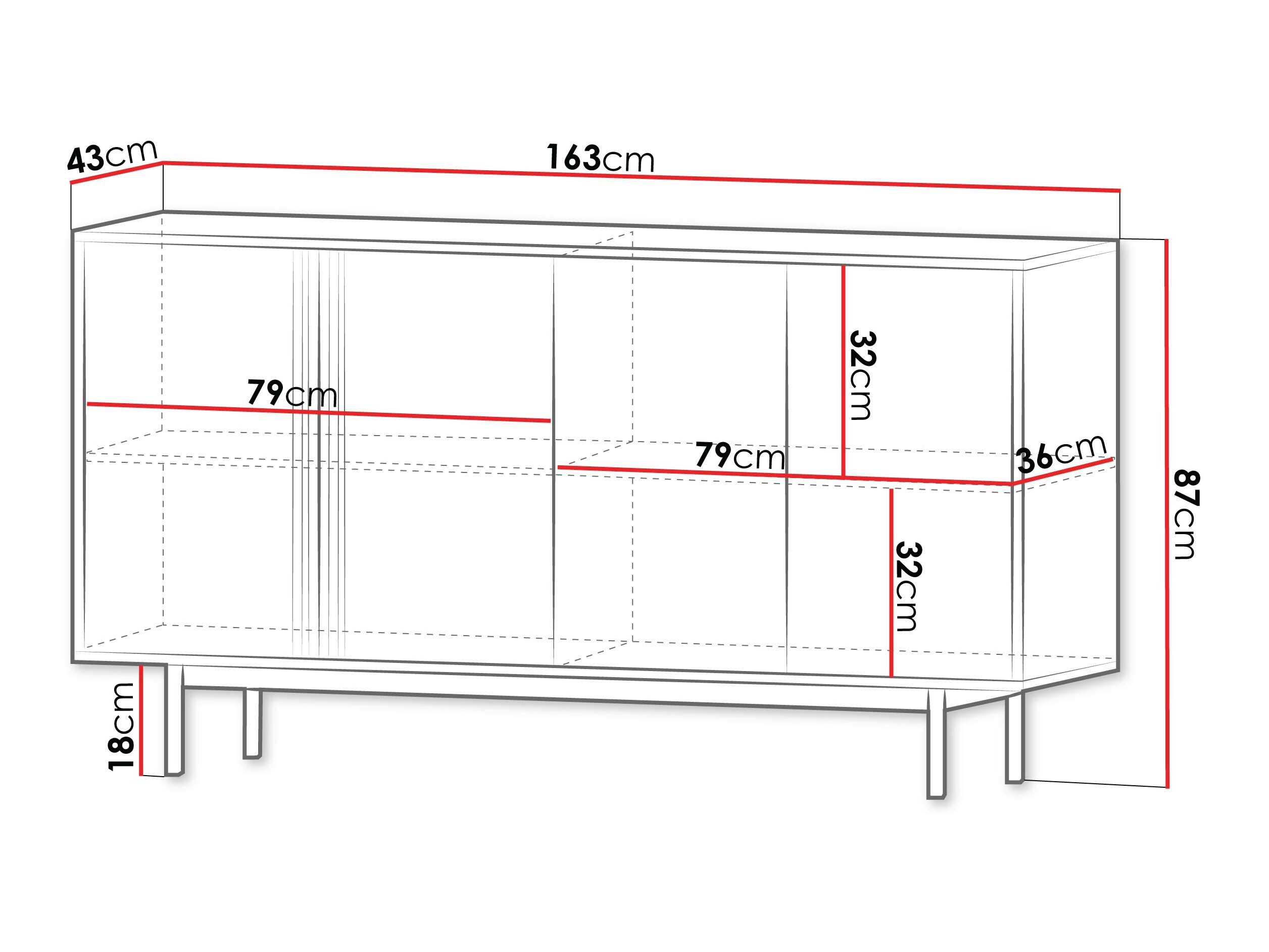 Sideboard Levali 105 (Beige)