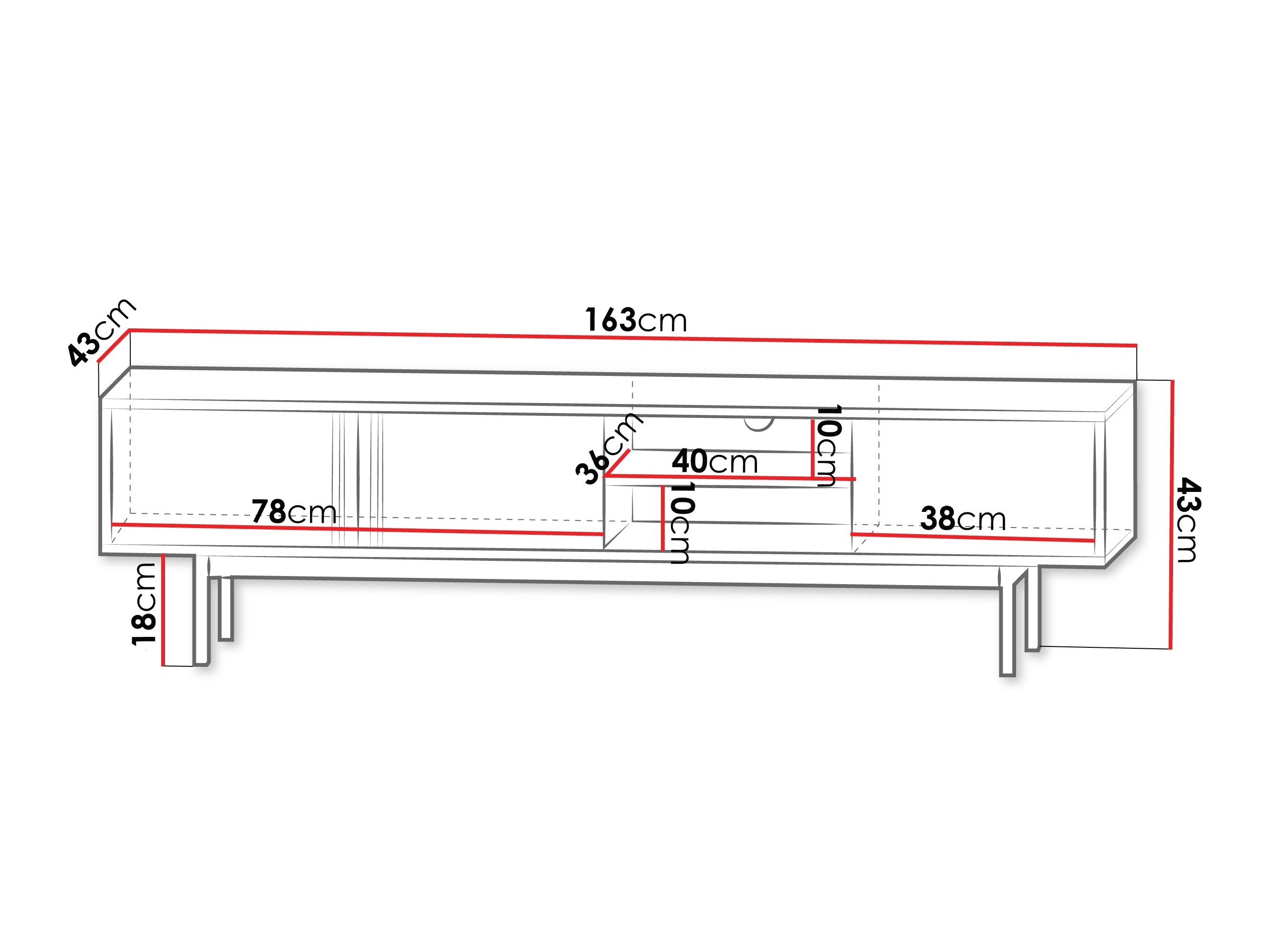 TV stand Levali 108 (Oak)