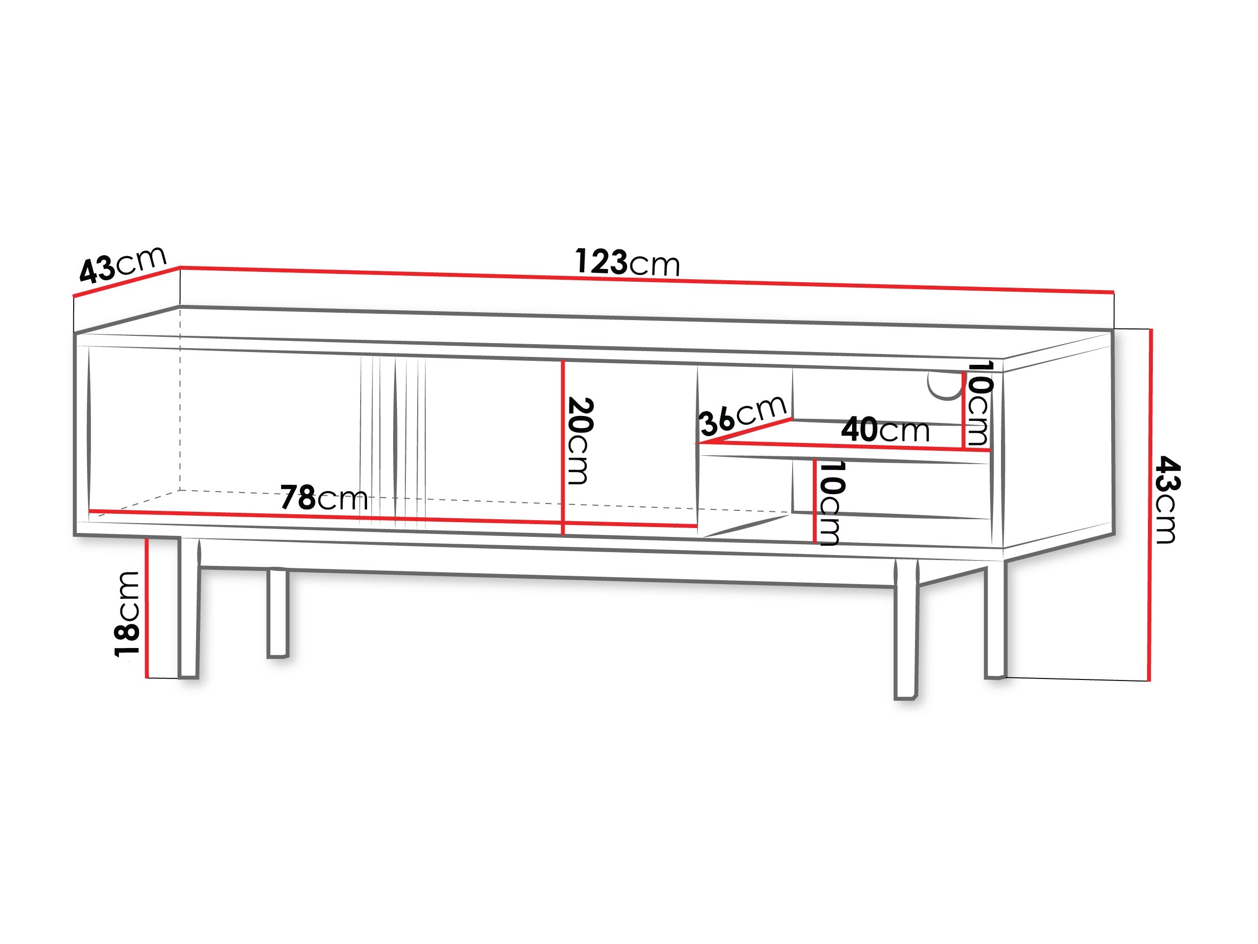 TV stand Levali 109 (Oak)