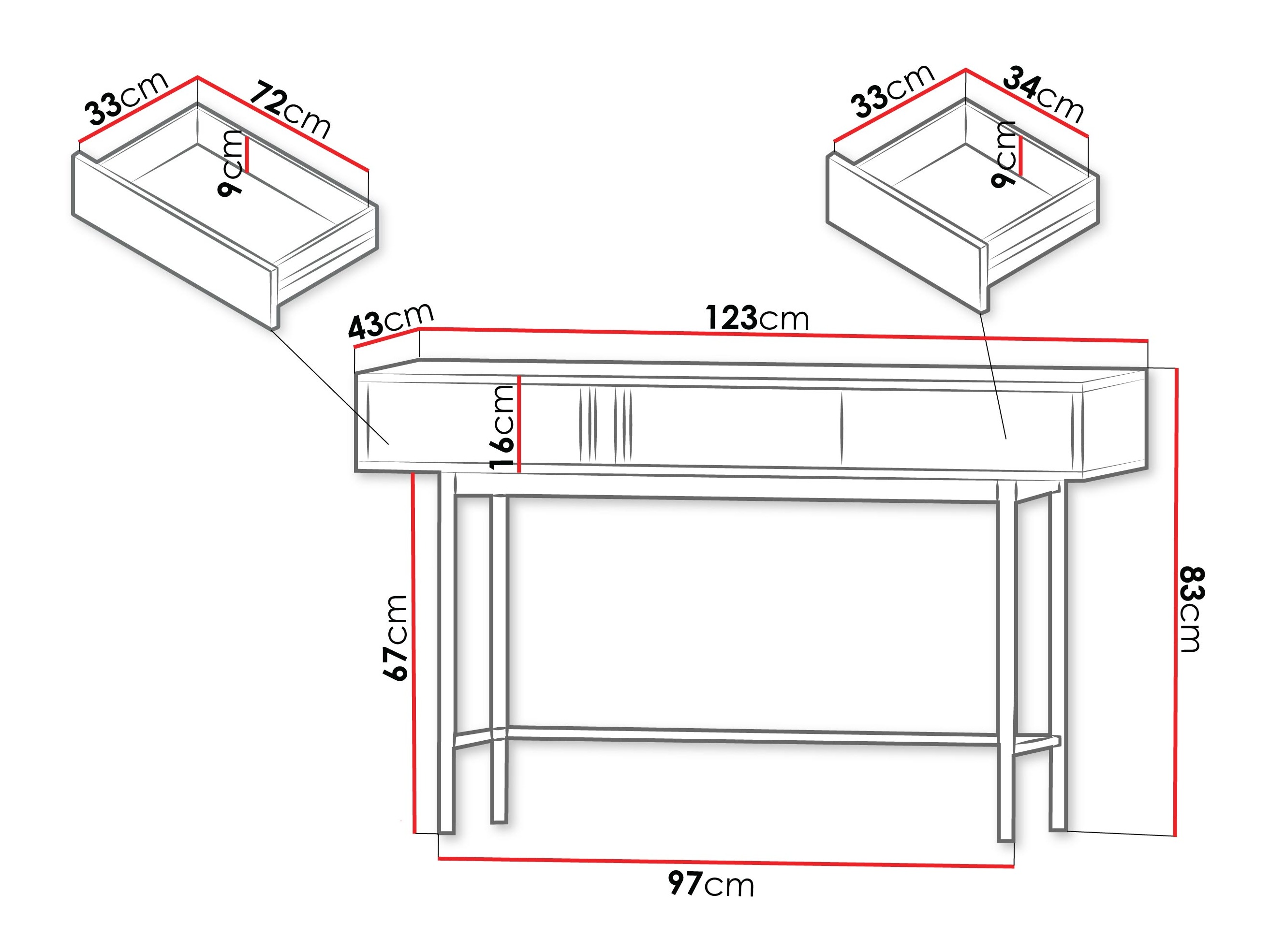 Console table Levali 110 (Beige)