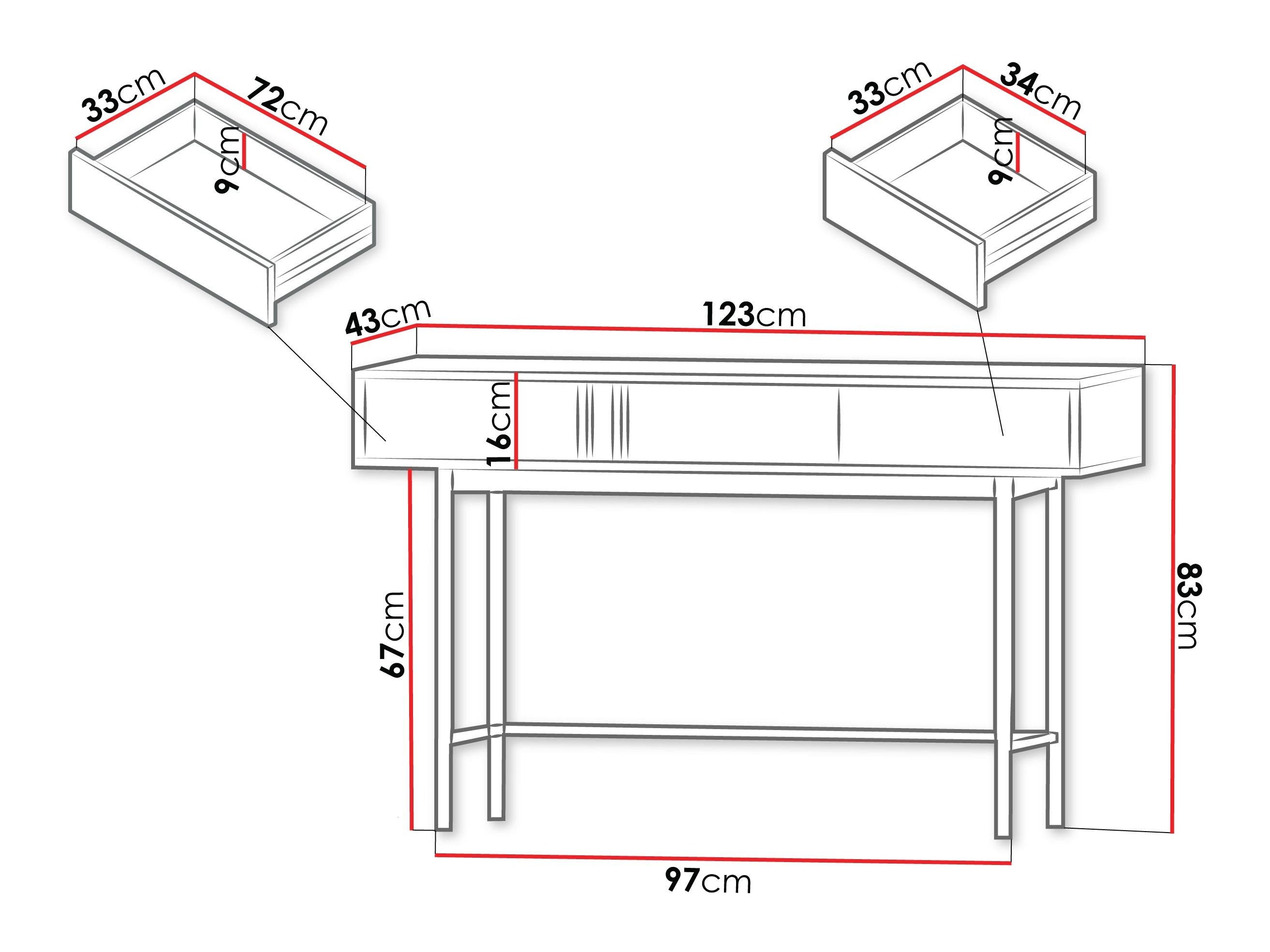 Console table Levali 110 (Dusty green)