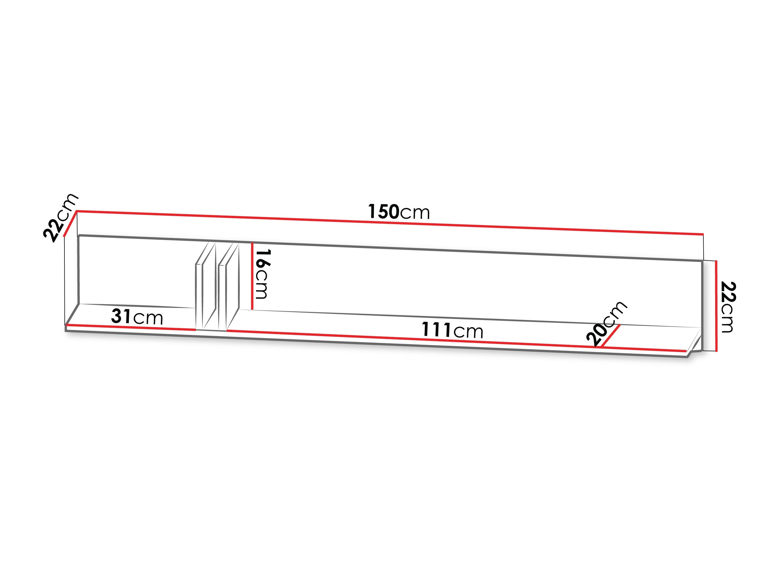 Wall shelf Levali 113 (Beige)