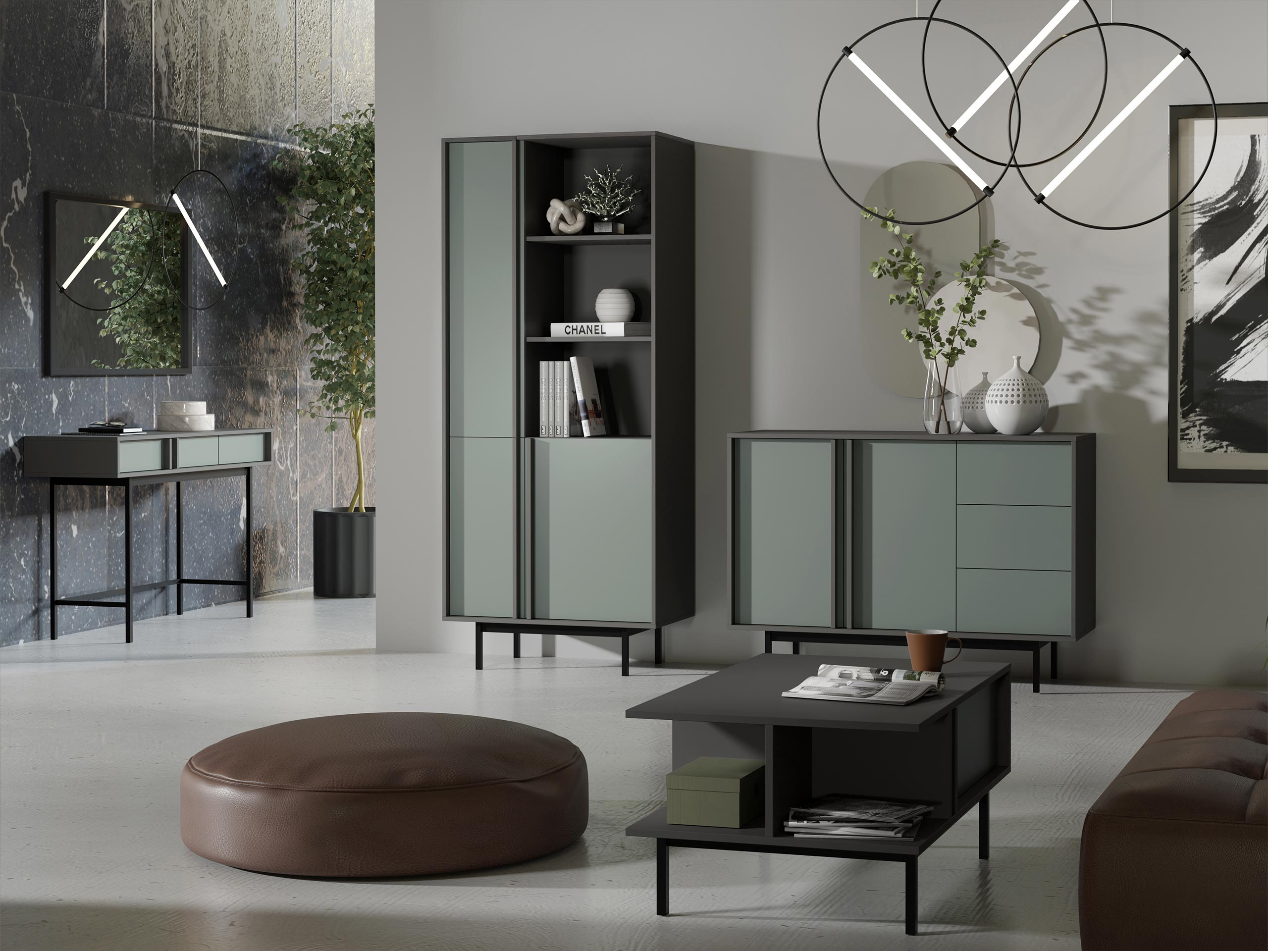 Living room set Levali 117 (Dusty green)