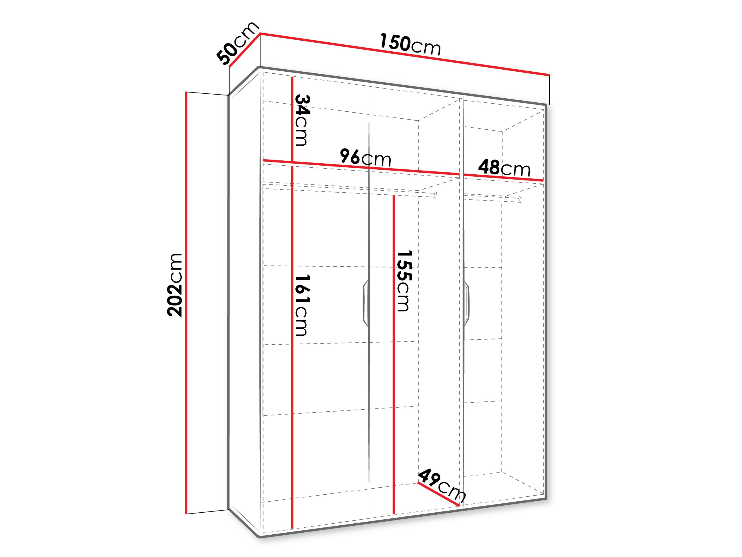Wardrobe Hartford 512 (White)