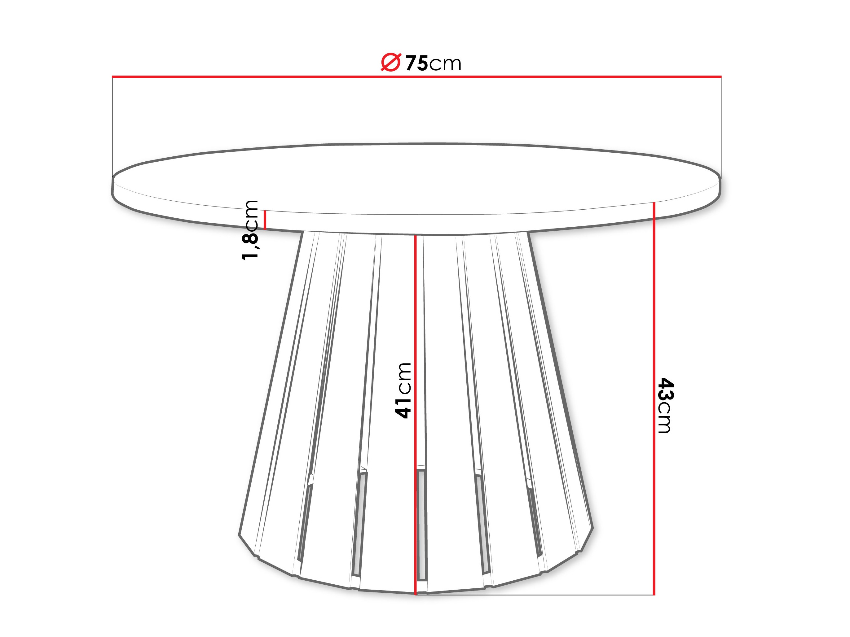 Coffee table Oswego 134 (Black + Black marble)
