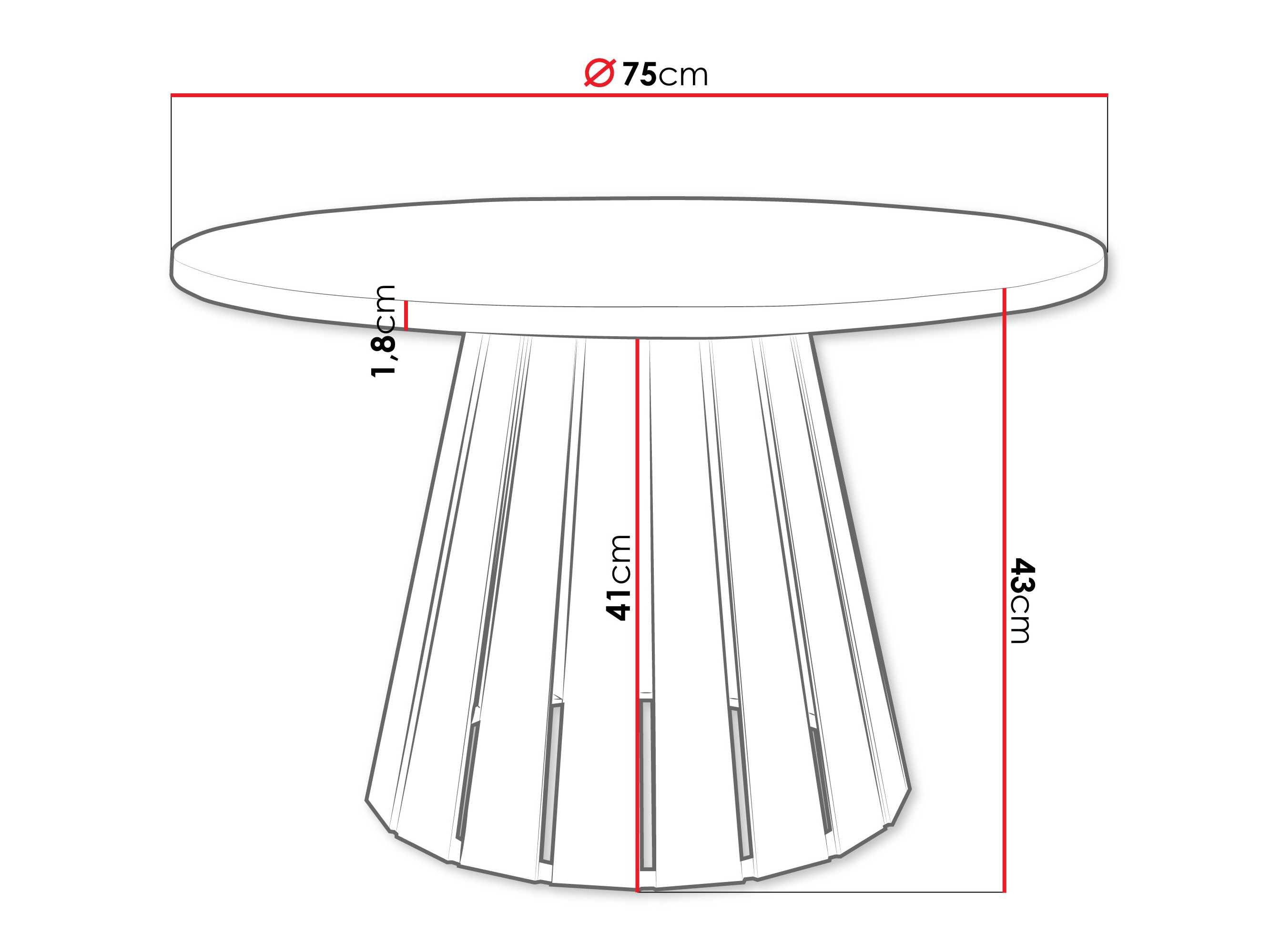 Coffee table Oswego 134 (Black + Grey)