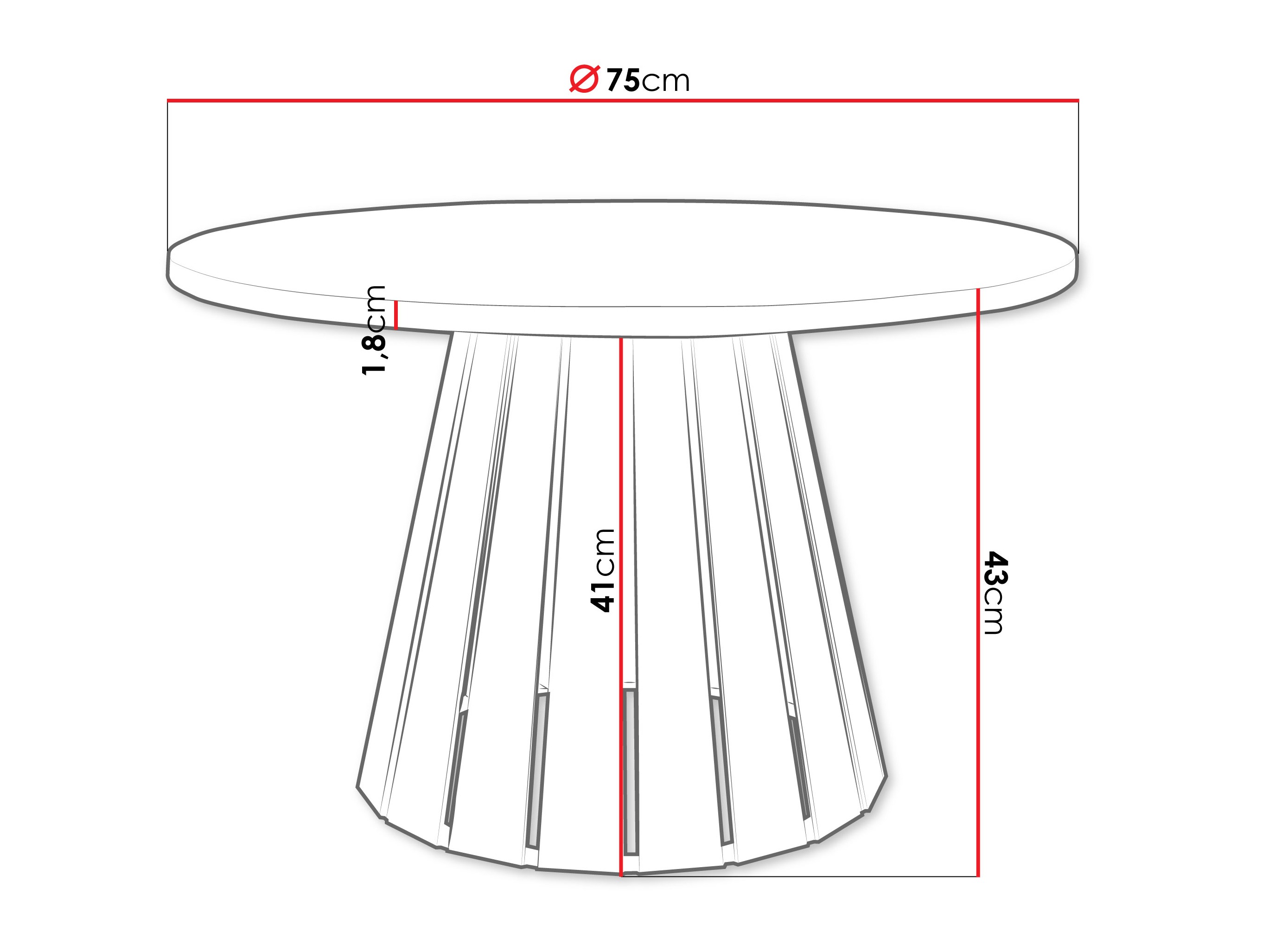 Coffee table Oswego 134 (Black + White)