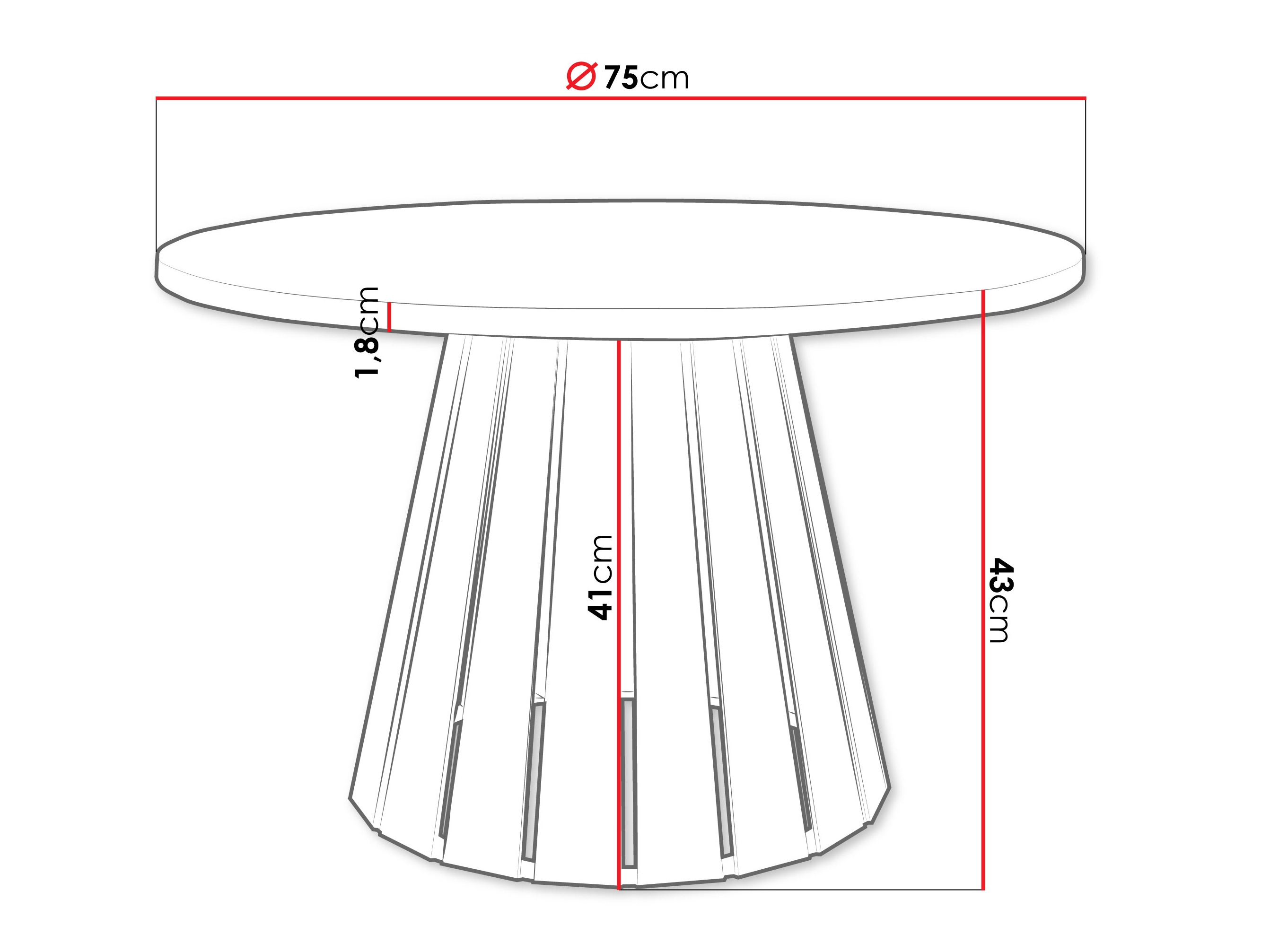 Coffee table Oswego 134 (Black)