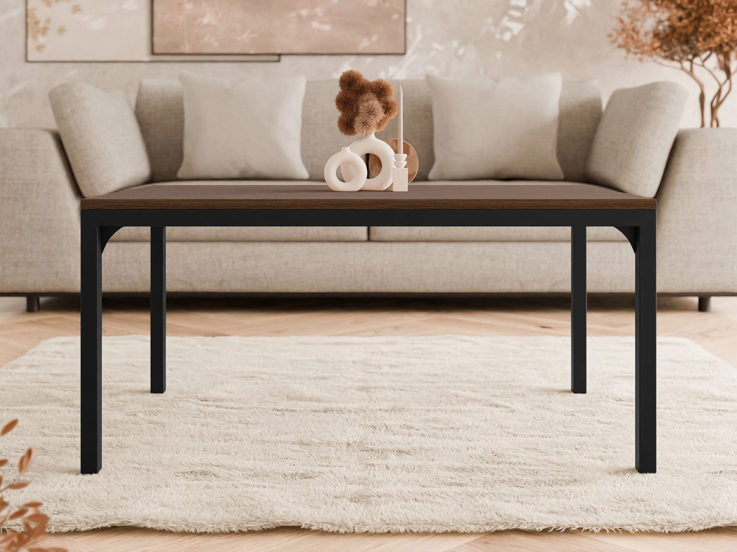 Coffee table Oswego 138 (Walnut + Black)