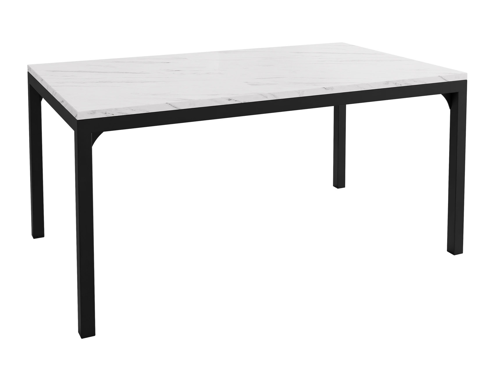 Coffee table Oswego 138 (White marble + Black)