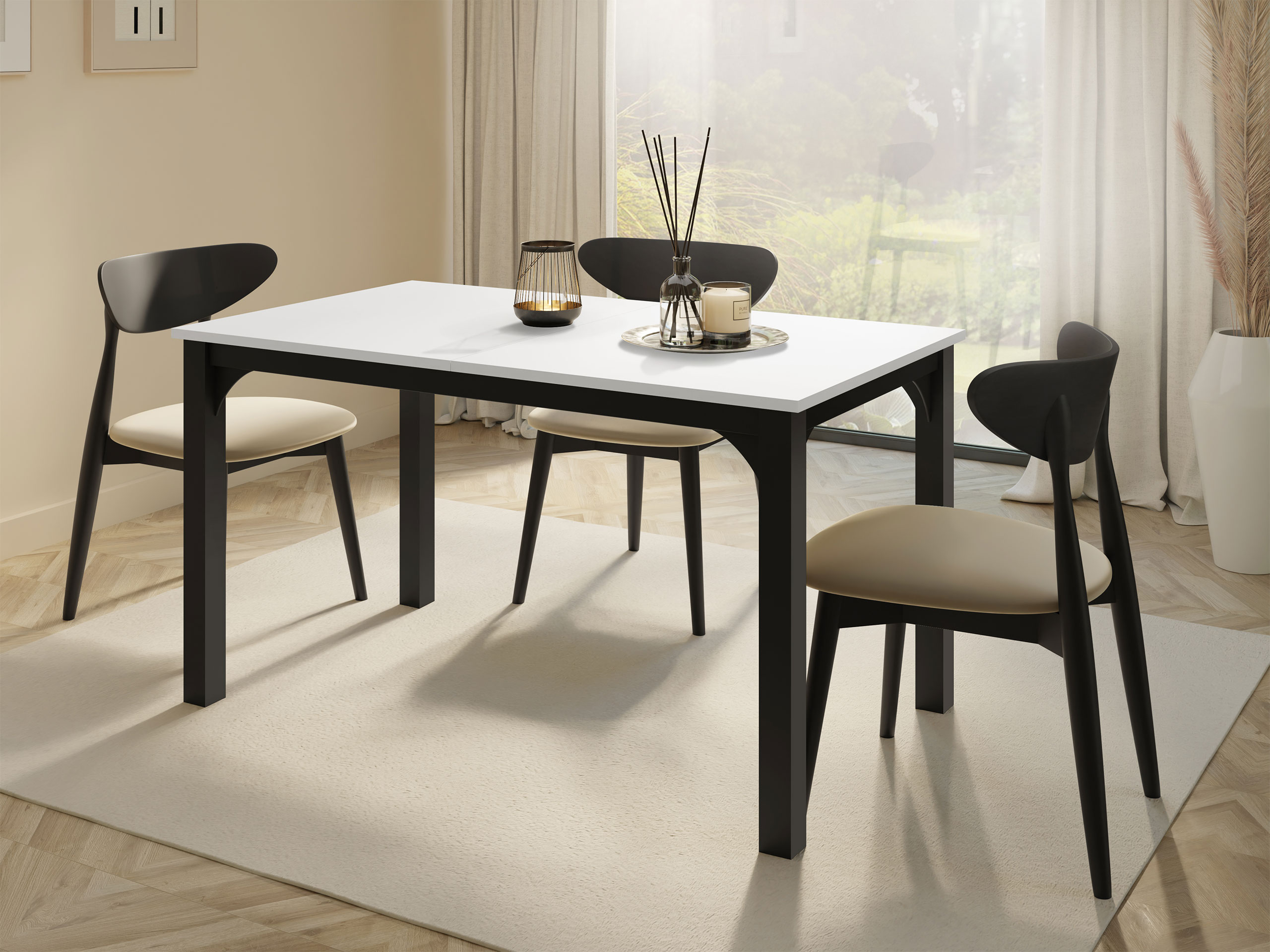 Table Oswego 136 (White + Black)