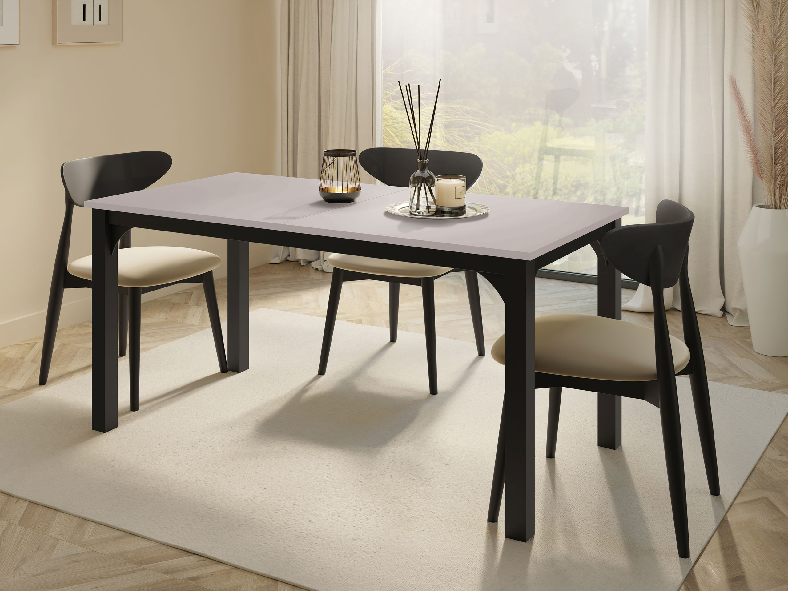 Table Oswego 137 (Cashmere + Black)
