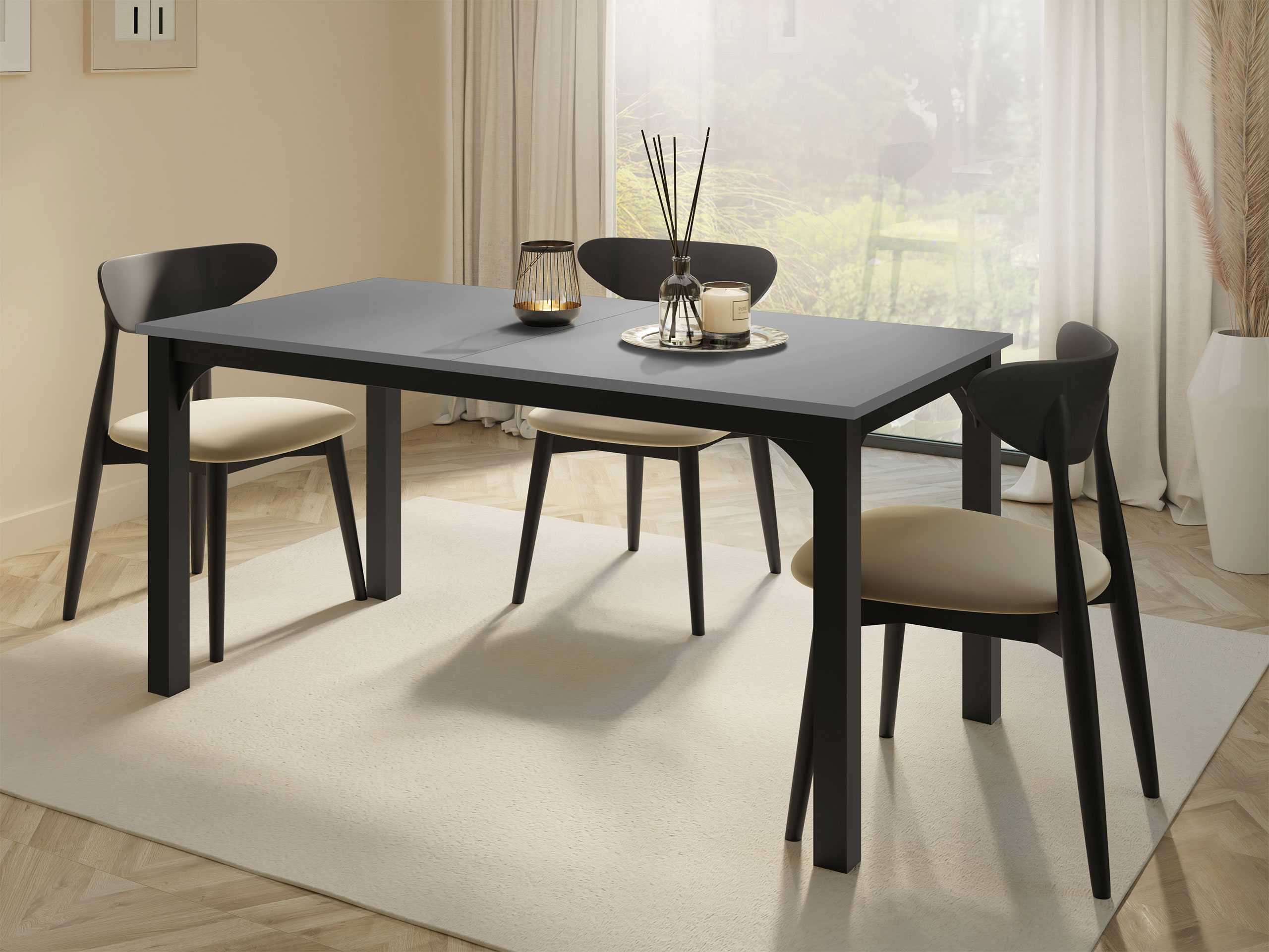 Table Oswego 137 (Graphite + Black)